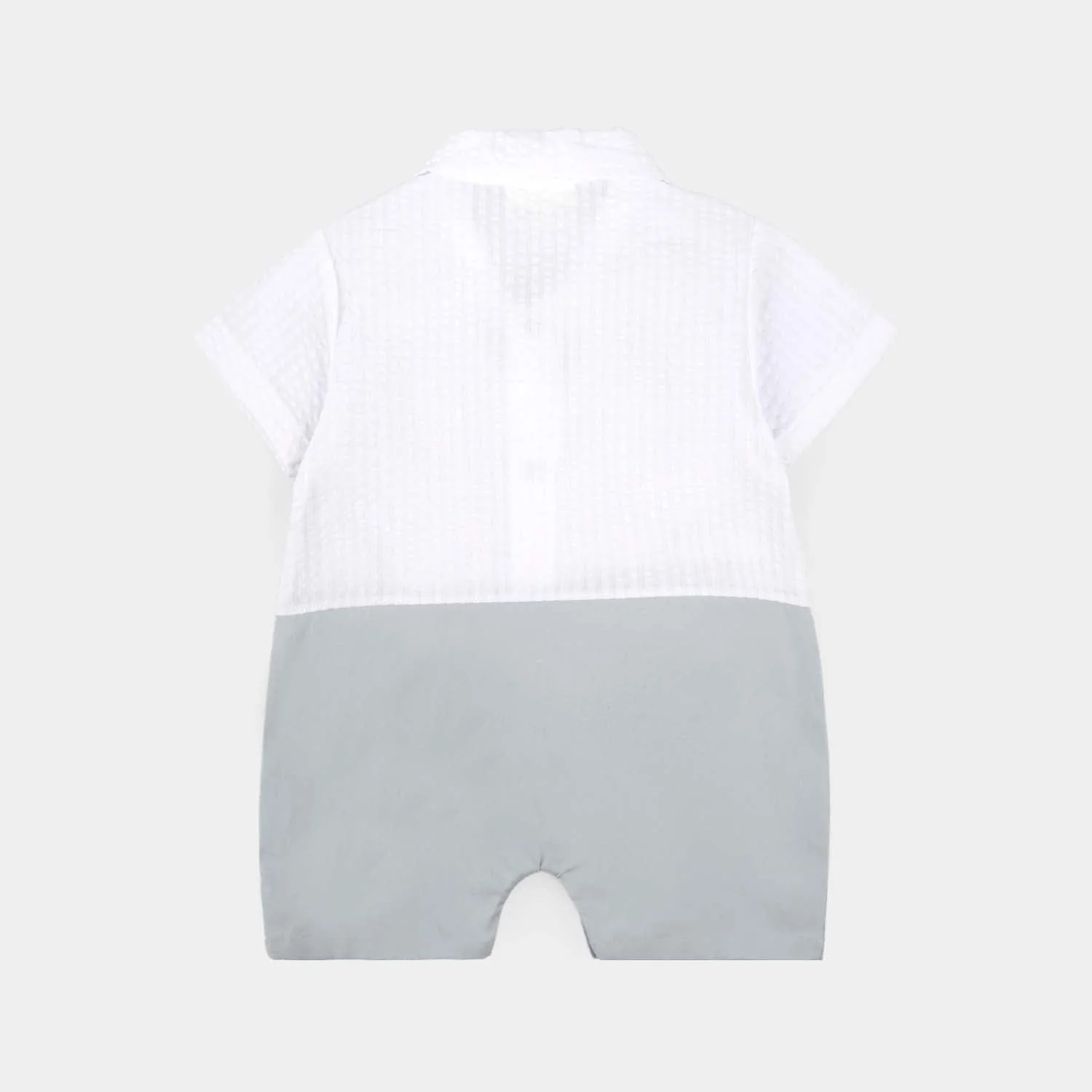 Infant Boys Jersey/Terry Romper - Blue - Image 4