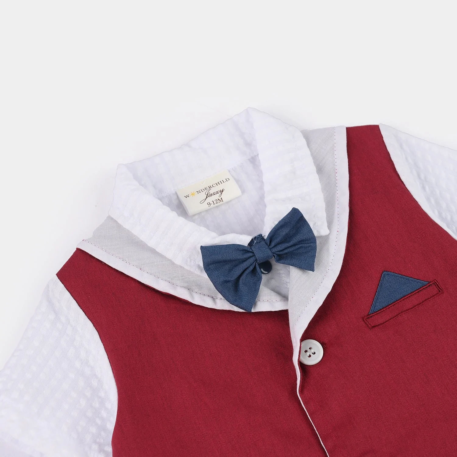 Infant Boys Jersey/Terry Romper - Navy - Image 2