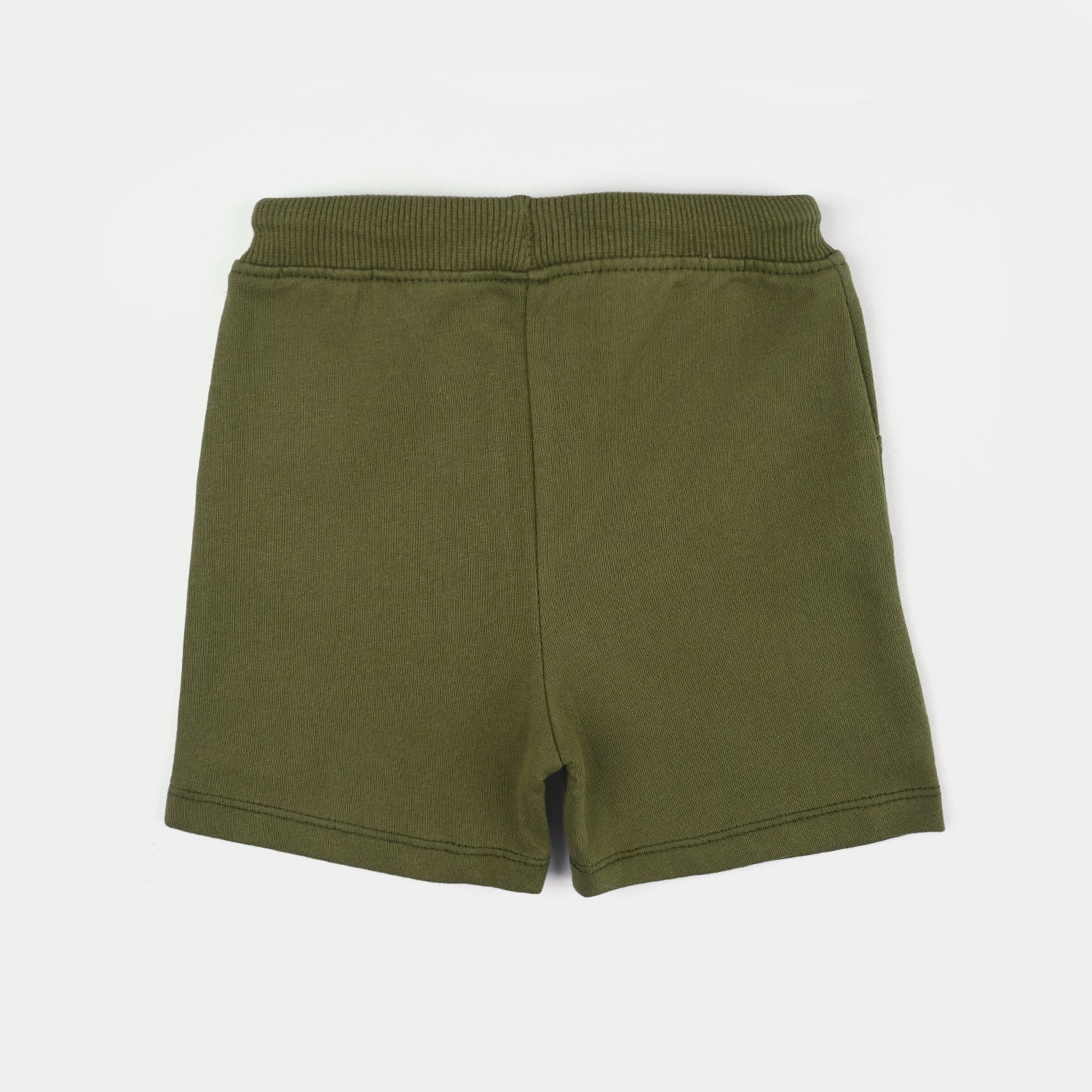 Infant Boys Jersey/Terry Shorts (Cool Vibes) - Olive Green - Image 4