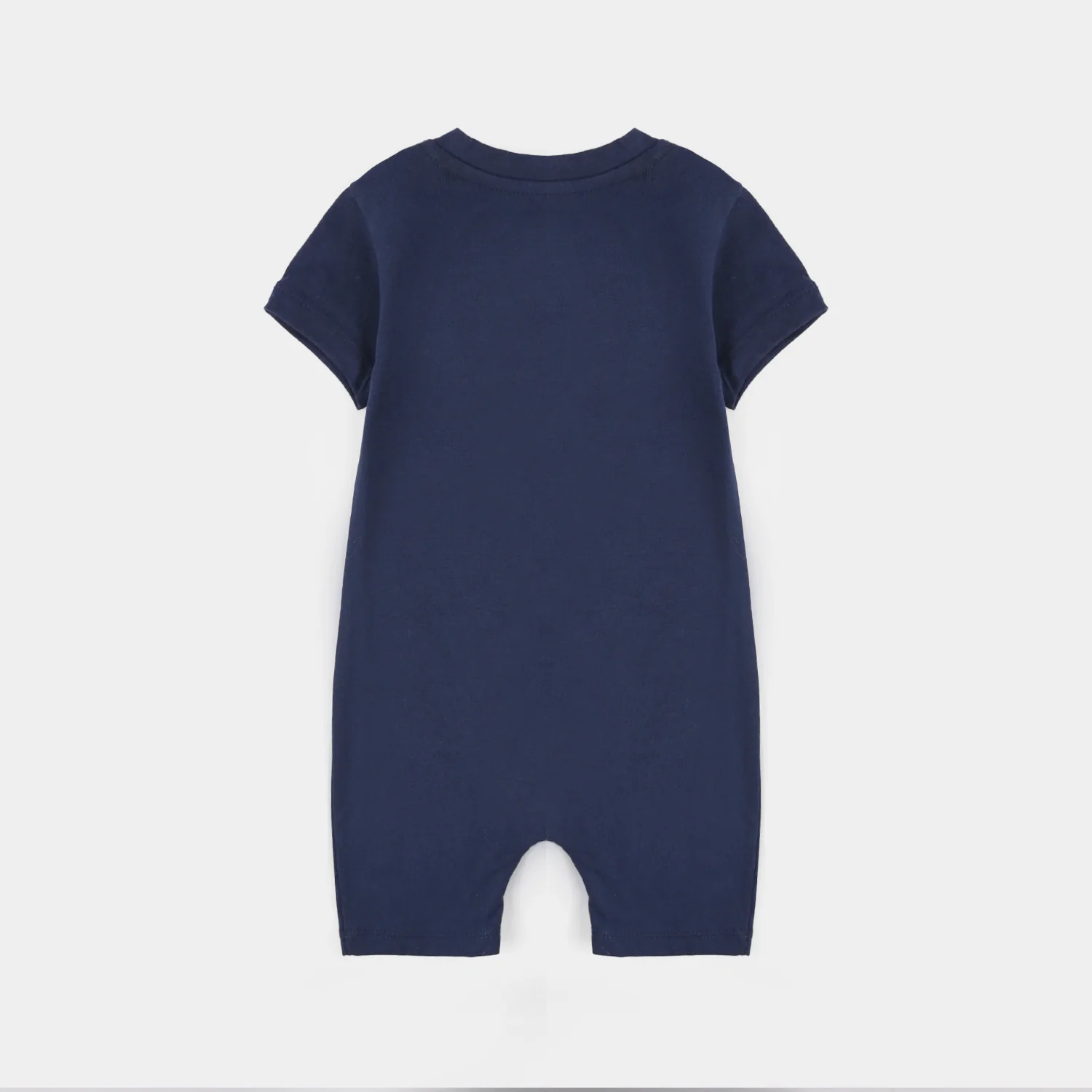 Infant Boys Jersey/Terry Sunshine Time Romper Set-Navy/Orange - Image 6