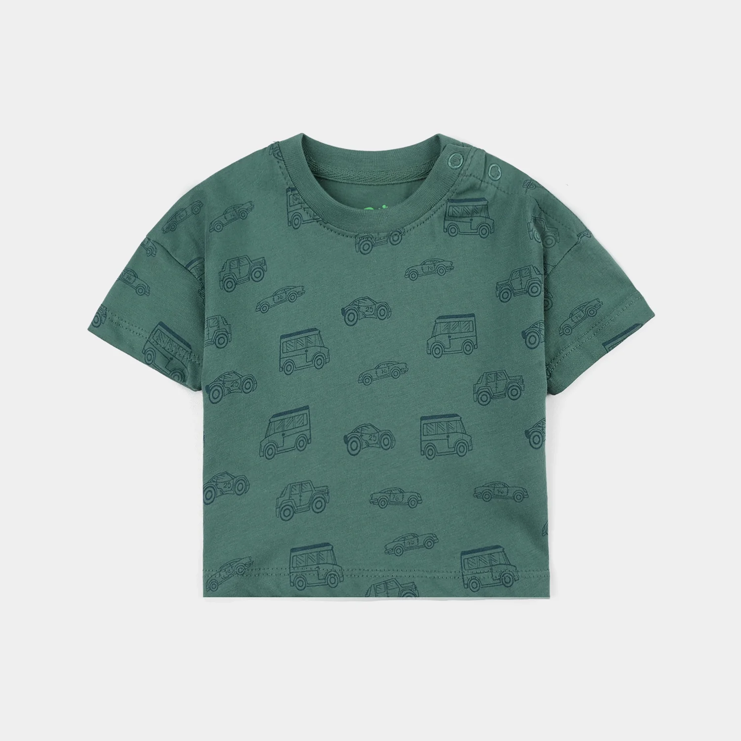Infant Boys Jersey/Terry T-Shirt Car & Jeep- Blue - Image 2