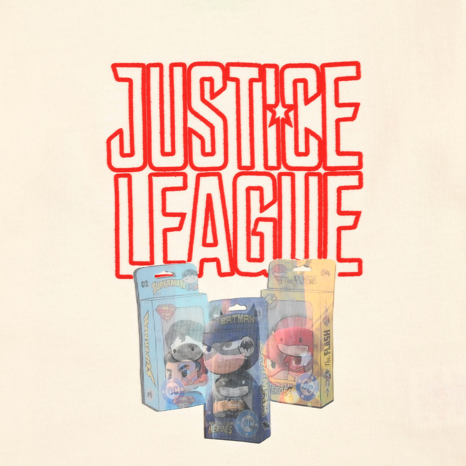 Infant Boys Jersey/Terry T-Shirt H/S Justice League-Off White - Image 3