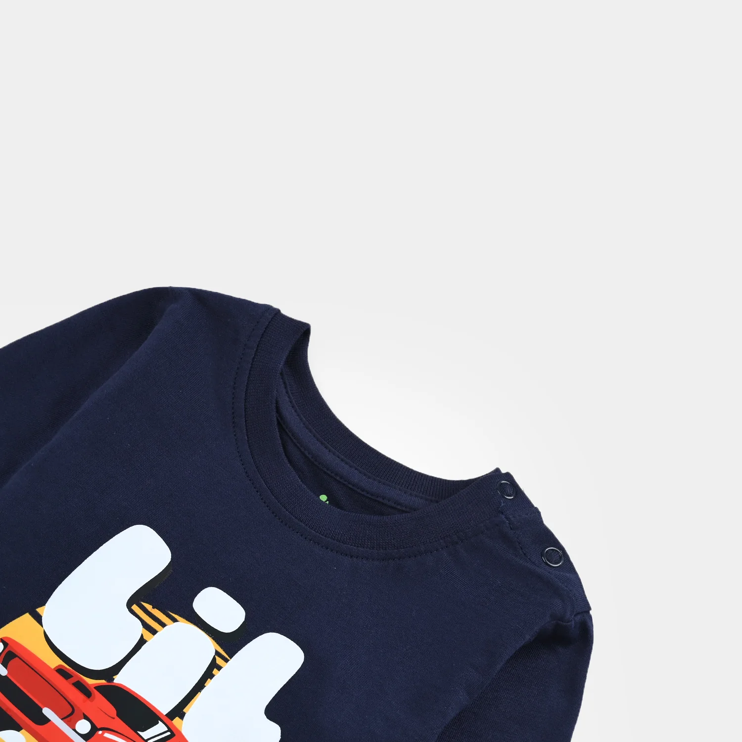 Infant Boys Jersey/Terry T-Shirt Lil Bro-NAVY - Image 3