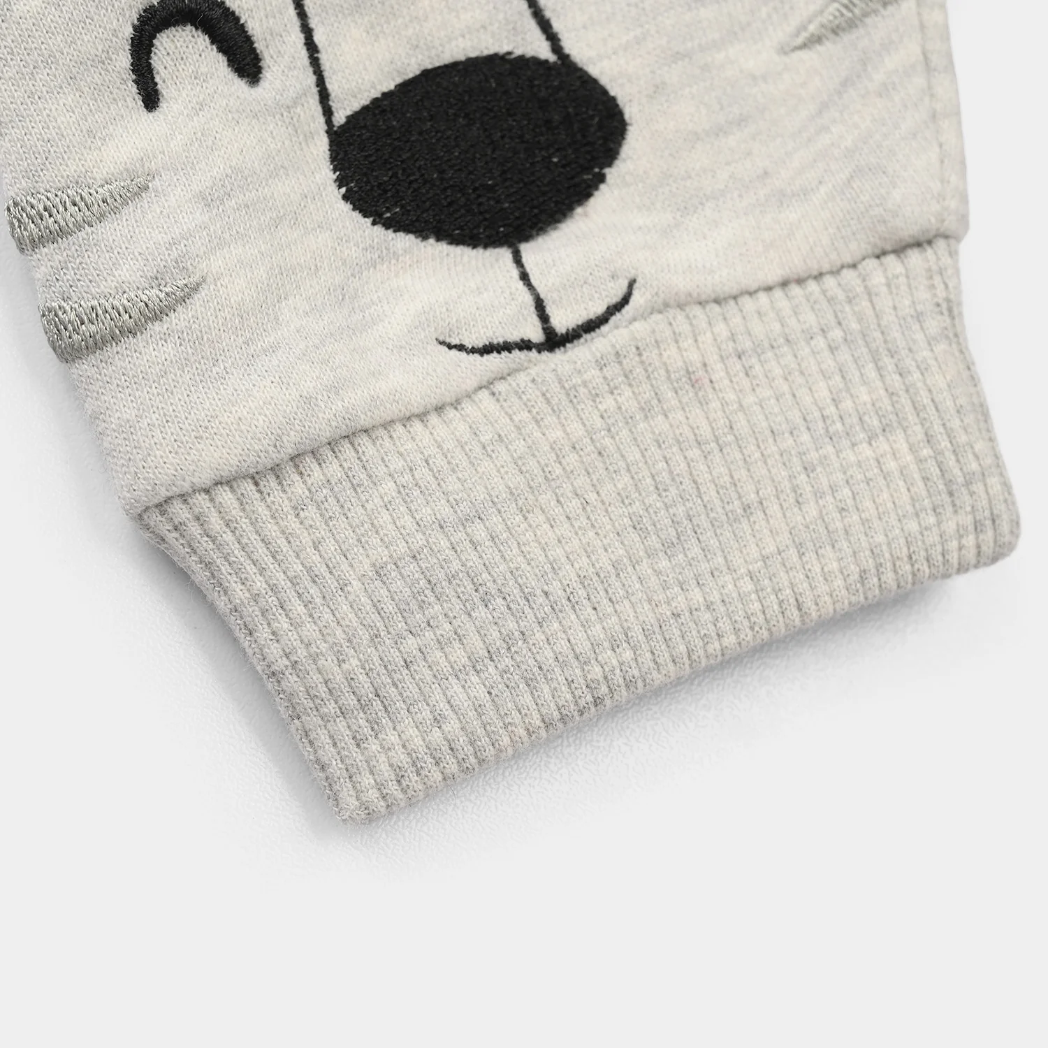 Infant Boys Jersey/Terry Pajama (Tiger Face) - Grey - Image 3
