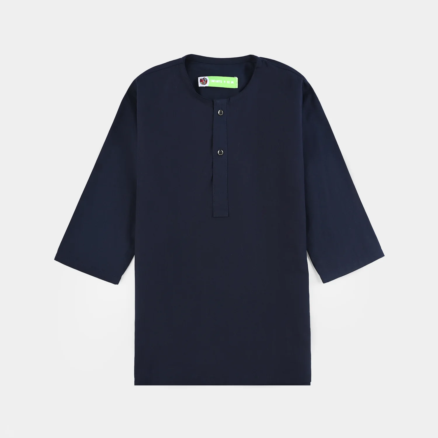 Infant Boys Cotton Kurta Pajama (Pageant) - NAVY - Image 2