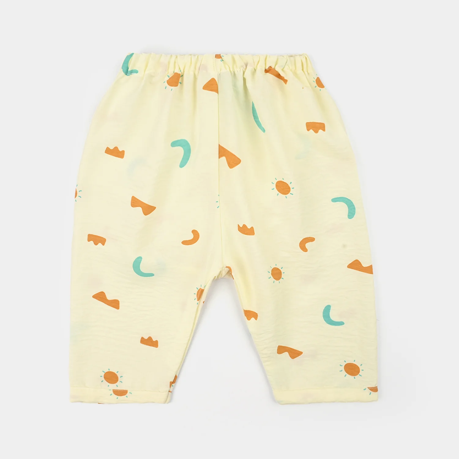 Infant Boys Linen Viscose Nightwear-Shapes-Off.White - Image 6