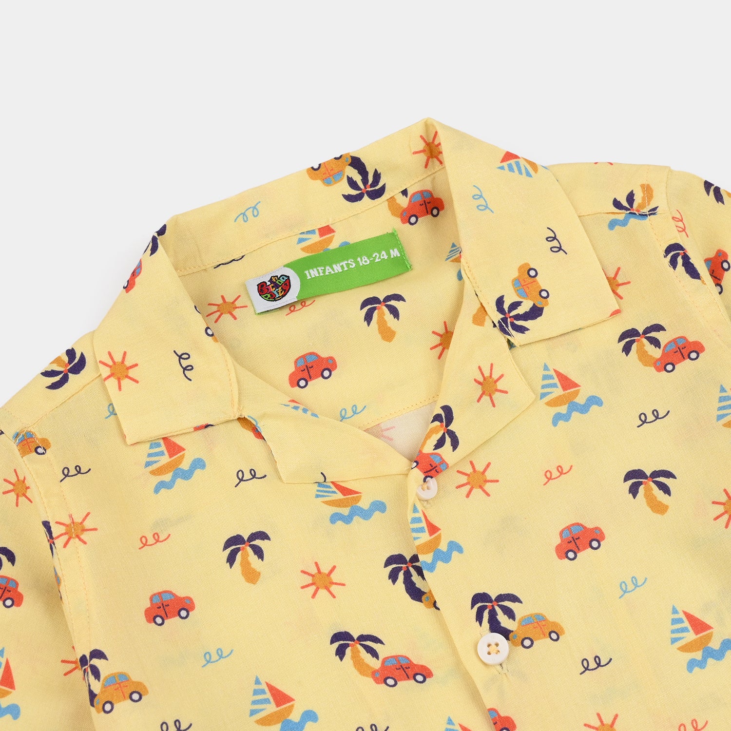 Infant Boys Viscose Nightwear (Beach Vibes) - Yellow - Image 3