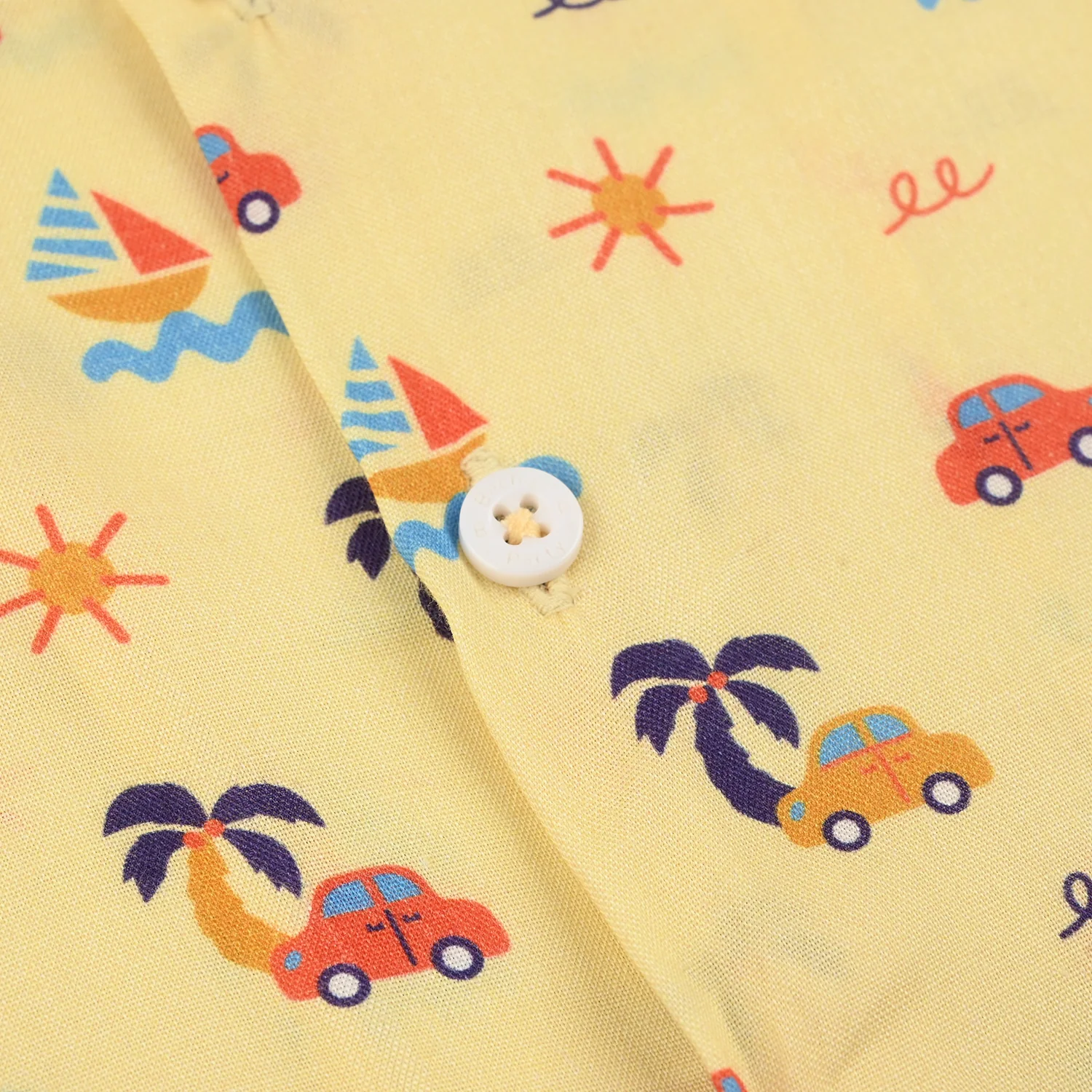 Infant Boys Viscose Nightwear (Beach Vibes) - Yellow - Image 4