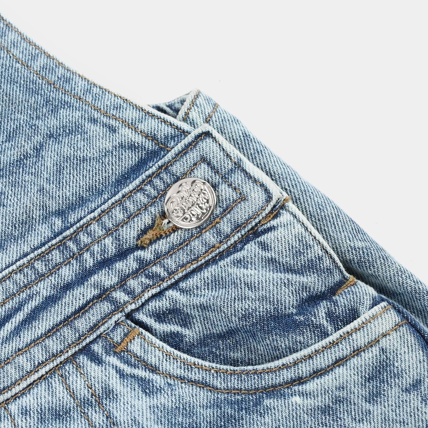 Infant Boys Denim Overall (Born to Wheel) - Mid Blue - Image 3