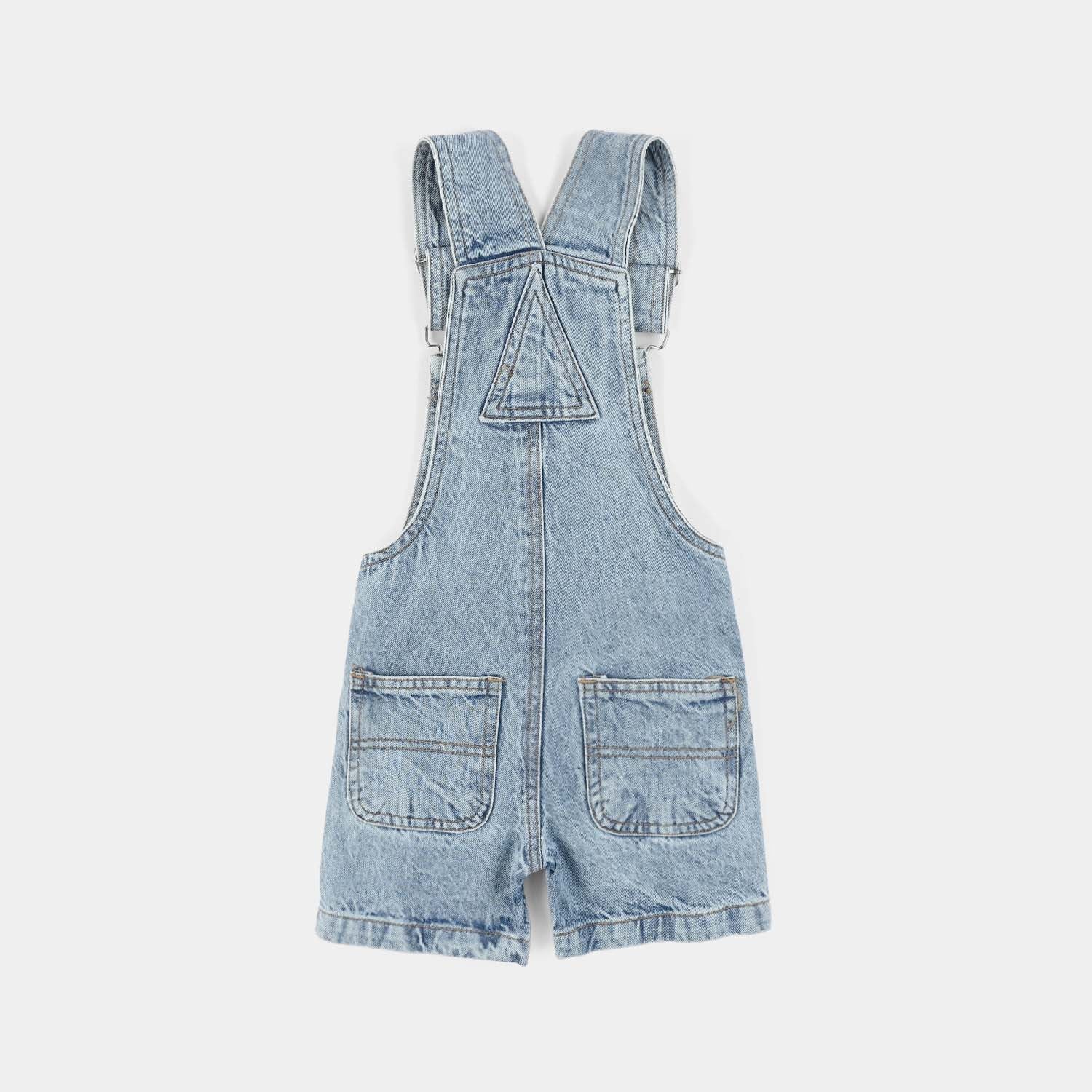 Infant Boys Denim Overall (Born to Wheel) - Mid Blue - Image 4