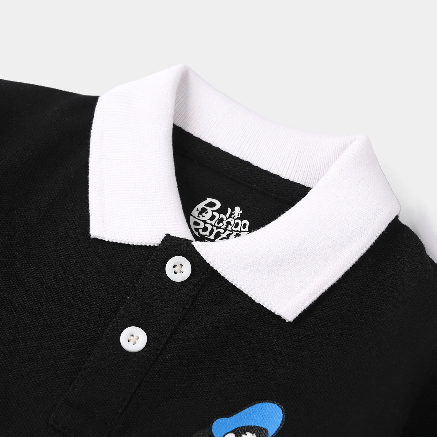 Infant Boys Cotton PK Polo Character – Jet Black - Image 2