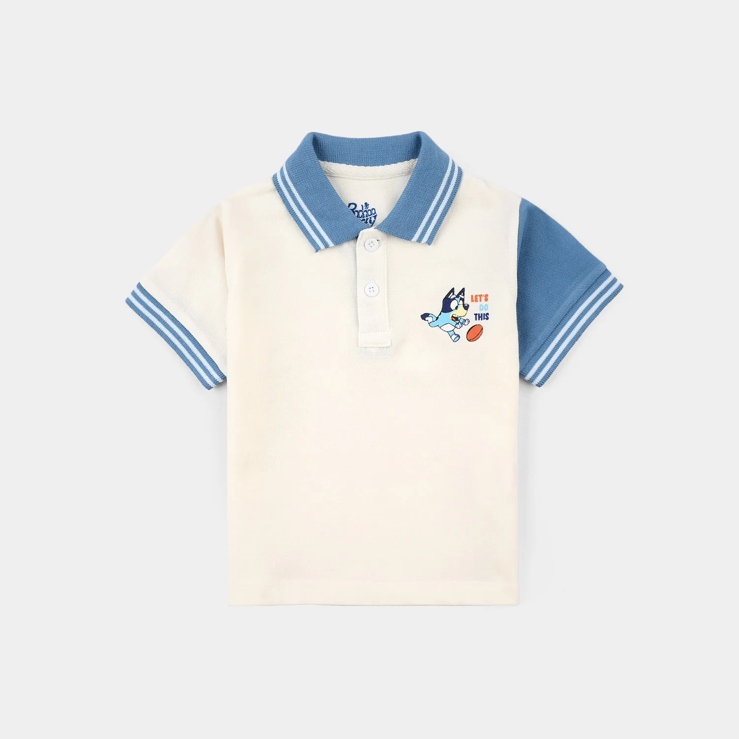 Infant Boys Cotton PK Polo (Let's Do This) – Off-White