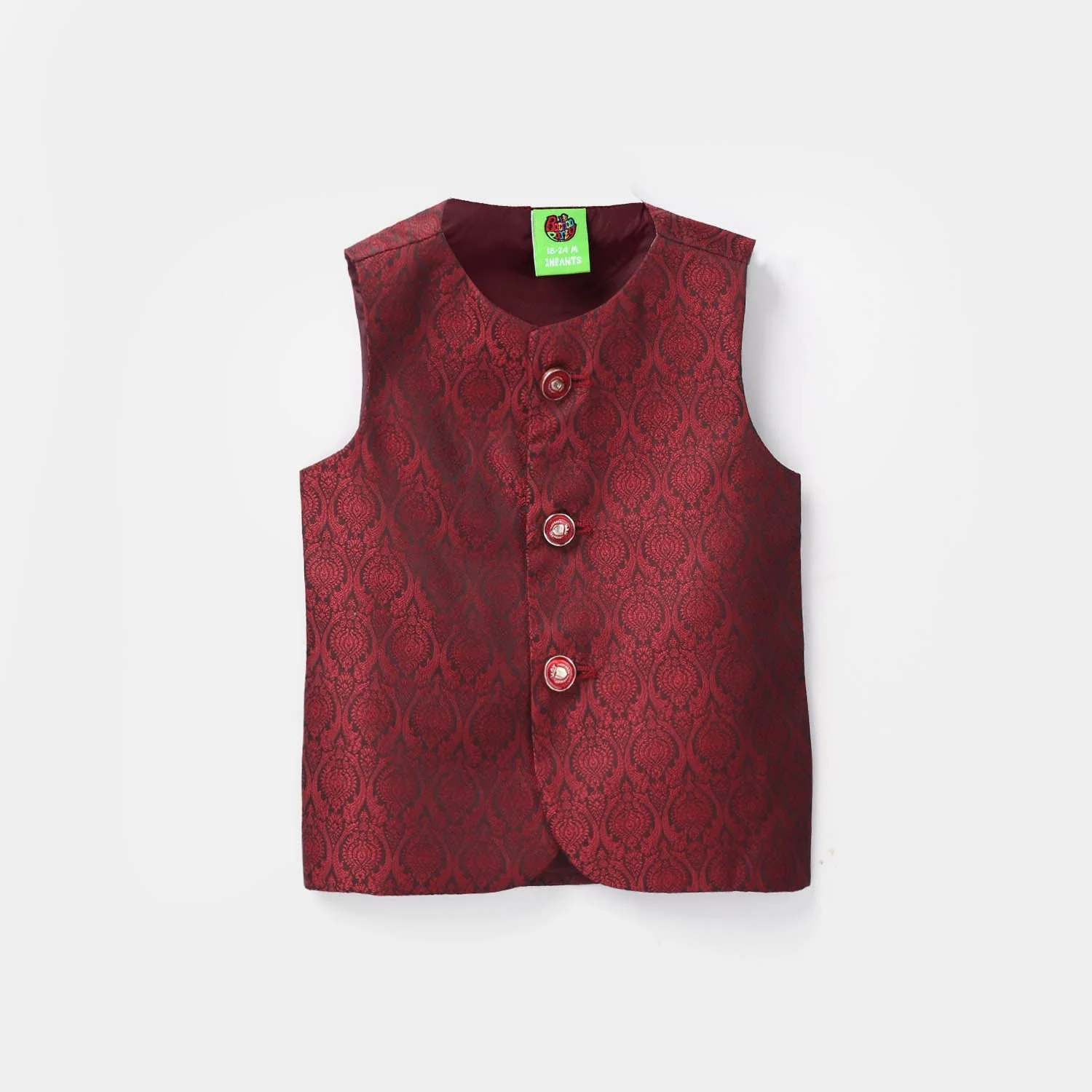Infant Boys Poly Viscos Waistcoat - Red