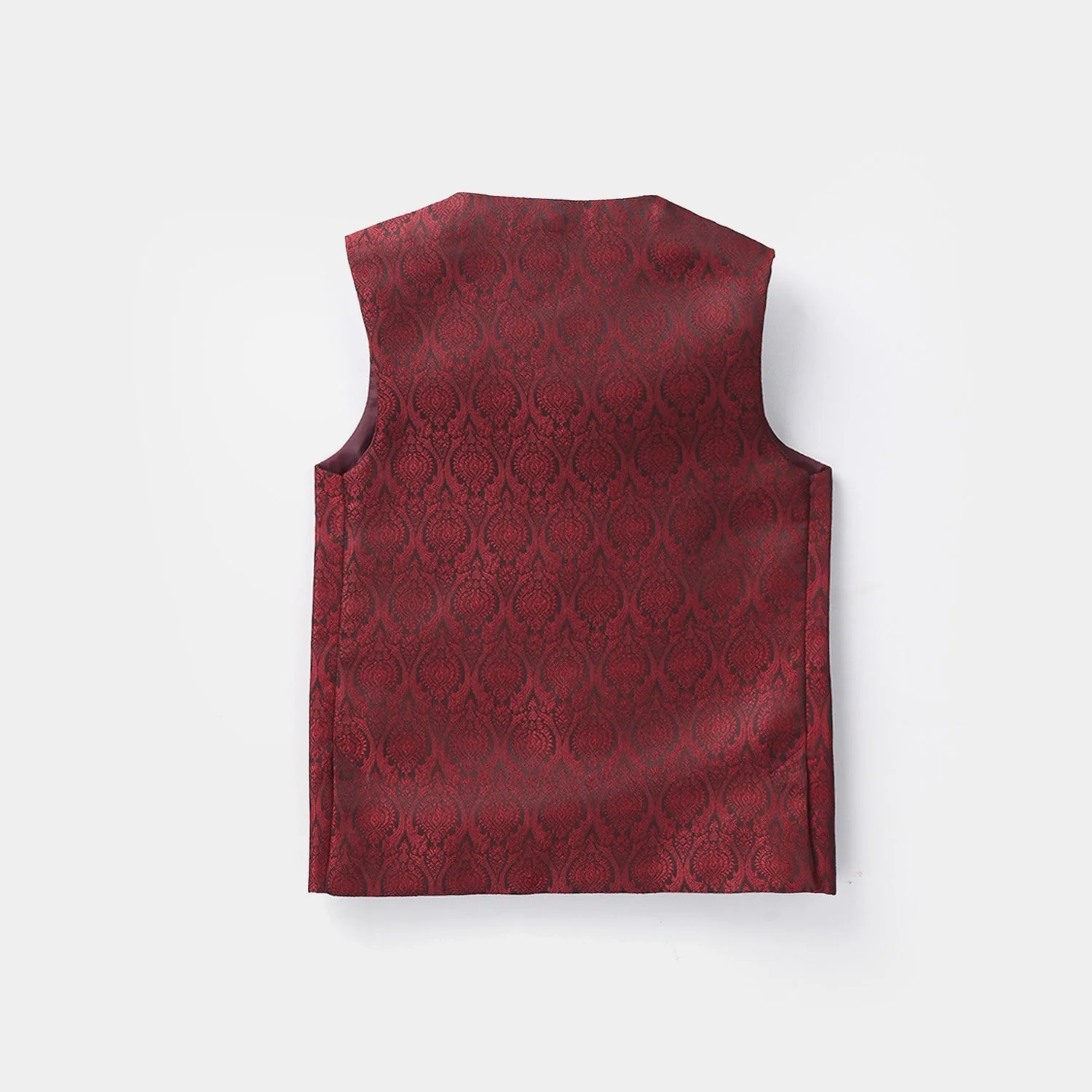 Infant Boys Poly Viscos Waistcoat - Red - Image 6