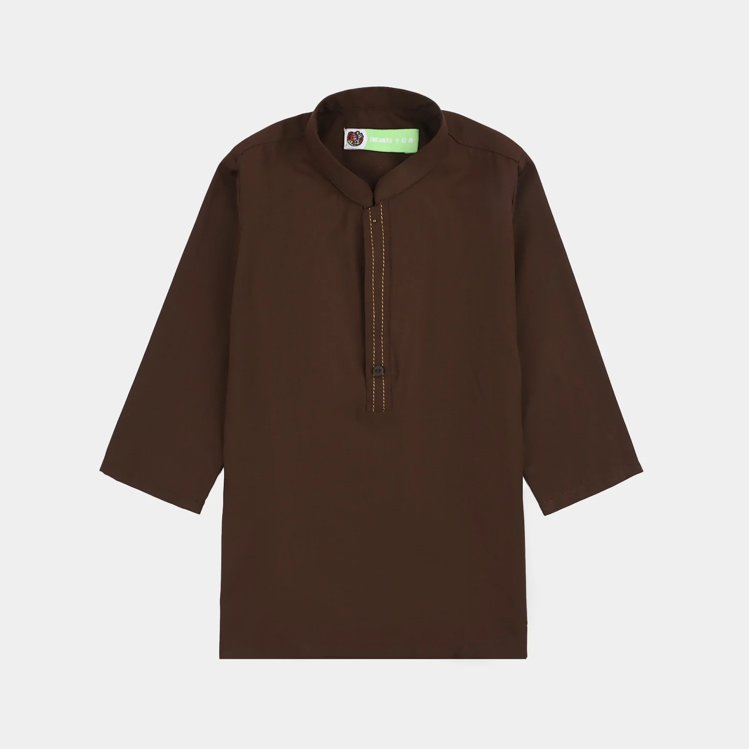 Infant Boys Poly Viscose 2Piece (Honey Mustard)-BROWN - Image 2