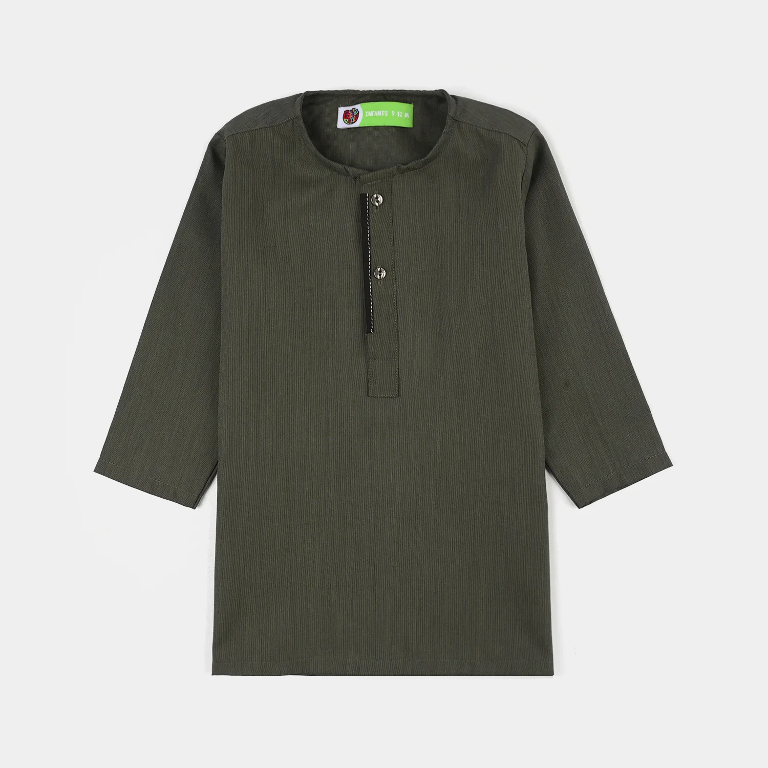 Infant Boys Poly Viscose 2Piece Suit (Dusty Olive)-GREEN - Image 2
