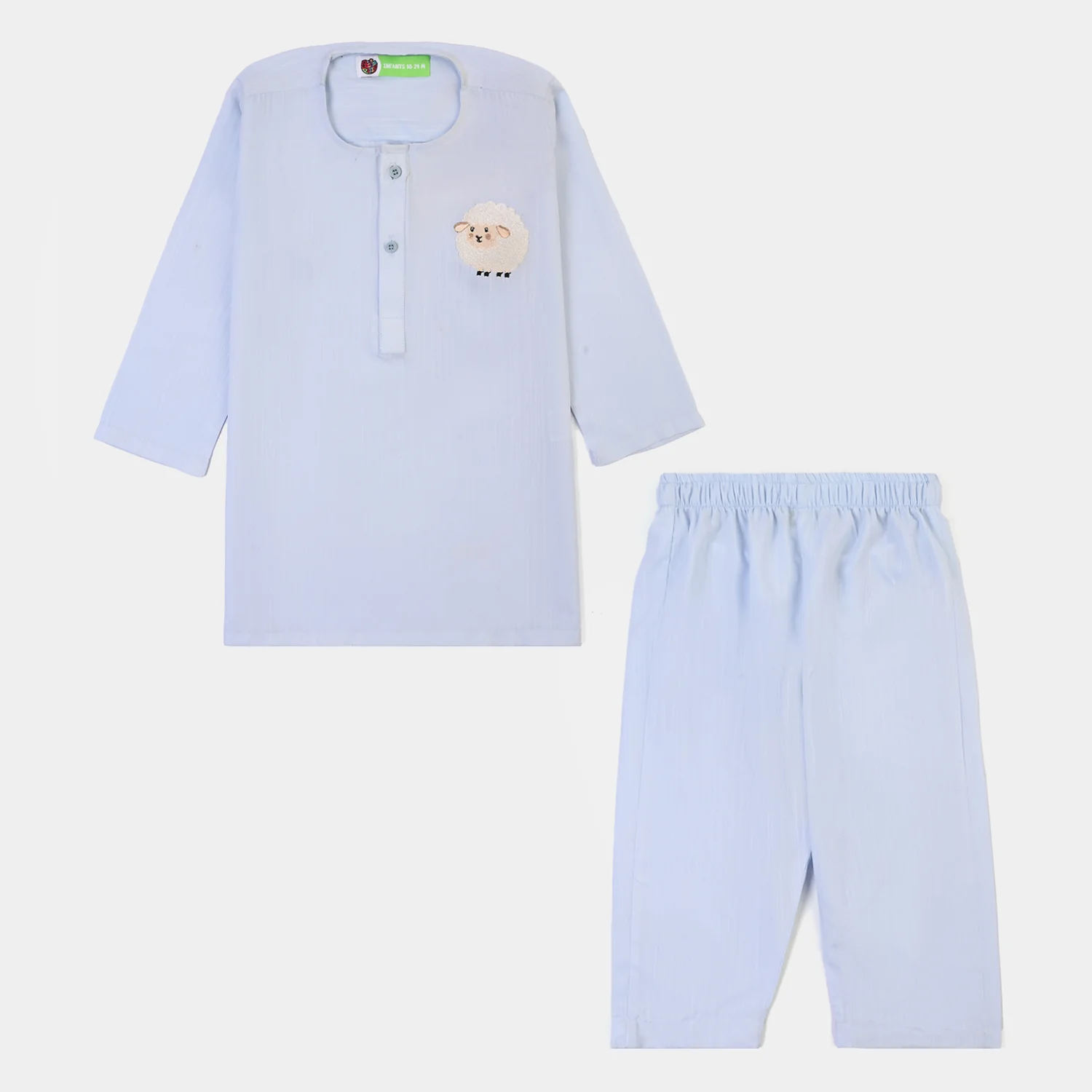 Infant Boys Poly Viscose 2Piece Suit (Sheep)-Blue