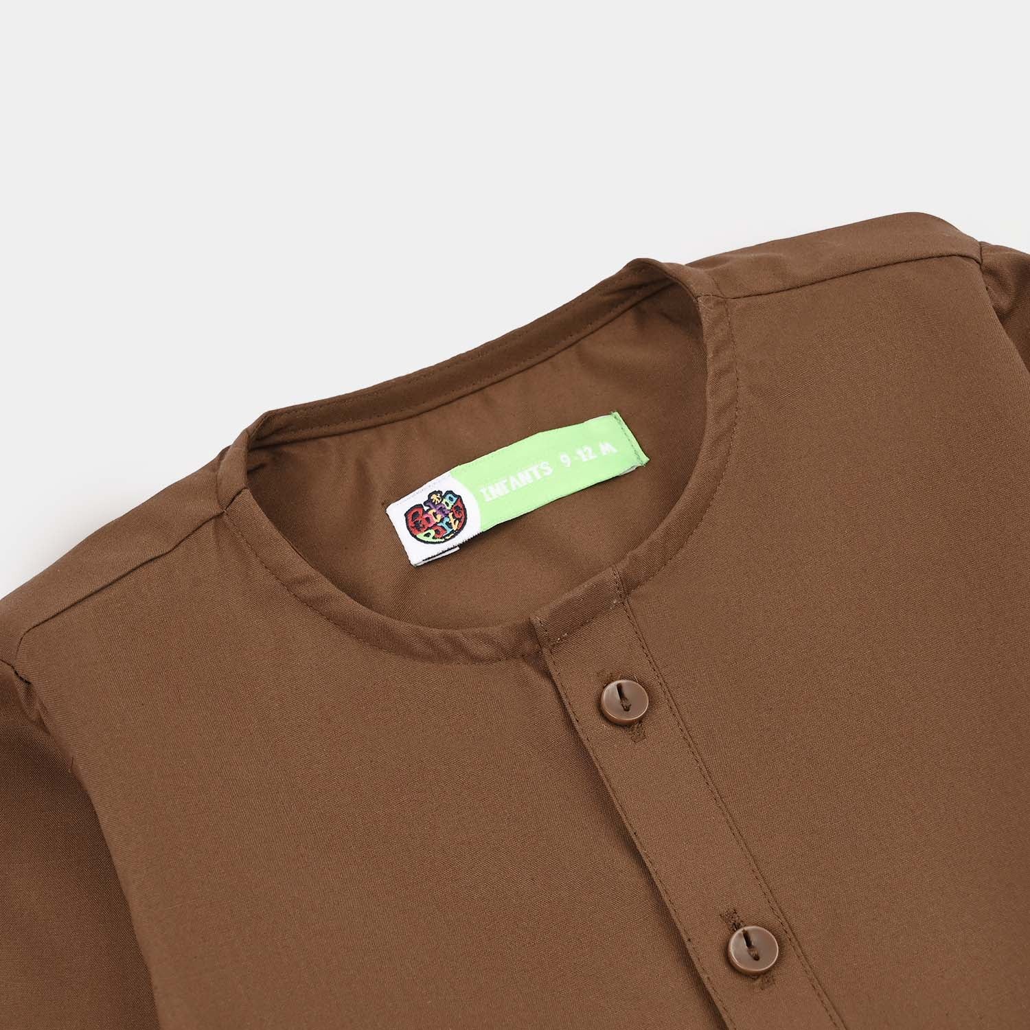 Infant Boys Poly Viscose 3Piece (Coca Brown) - Image 3