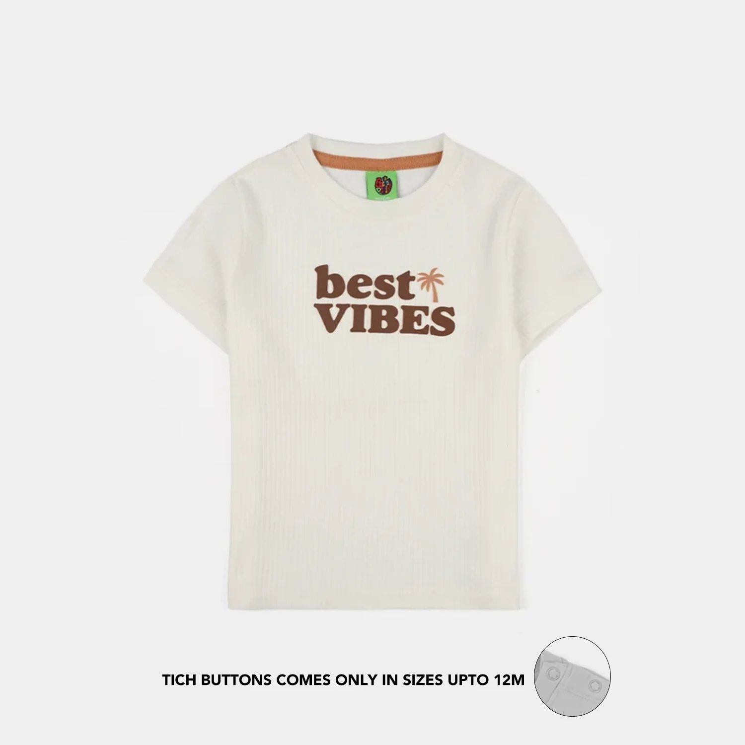 Infant Boys Poly Viscose Suit (Best Vibes) - White/Brown - Image 5