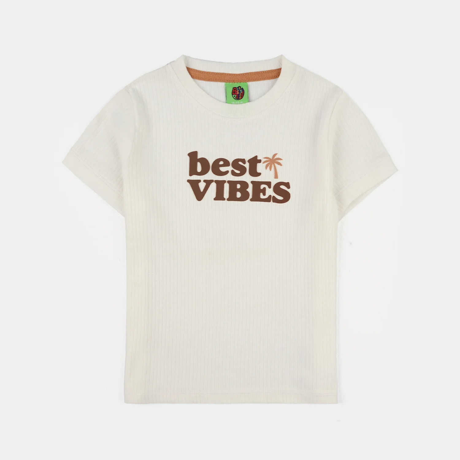 Infant Boys Poly Viscose Suit (Best Vibes) - White/Brown - Image 6