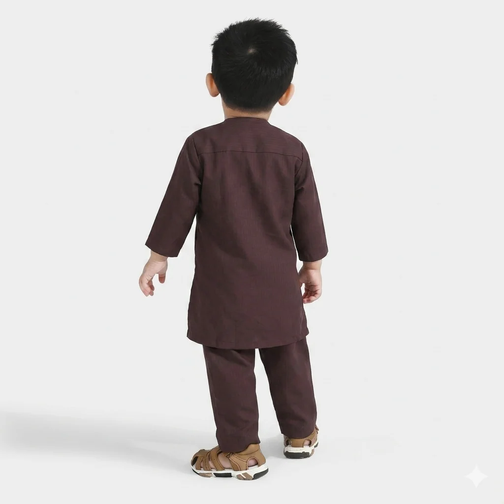 Infant Boys Poly Viscose Kurta Pajama (Rangoli) - Magenta - Image 2