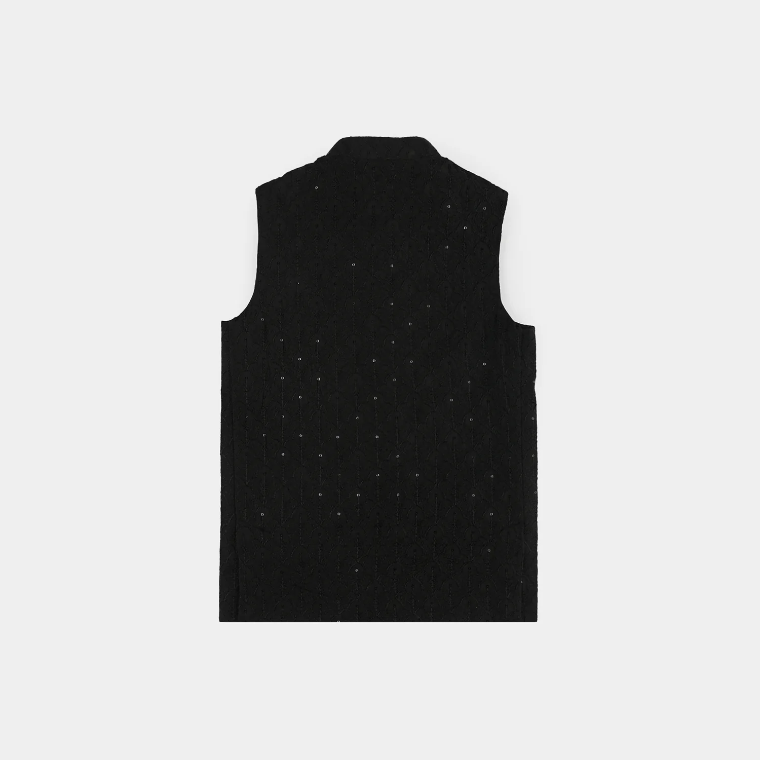 Infant Boys Poly Viscose Waistcoat (Charm)-BLACK - Image 4