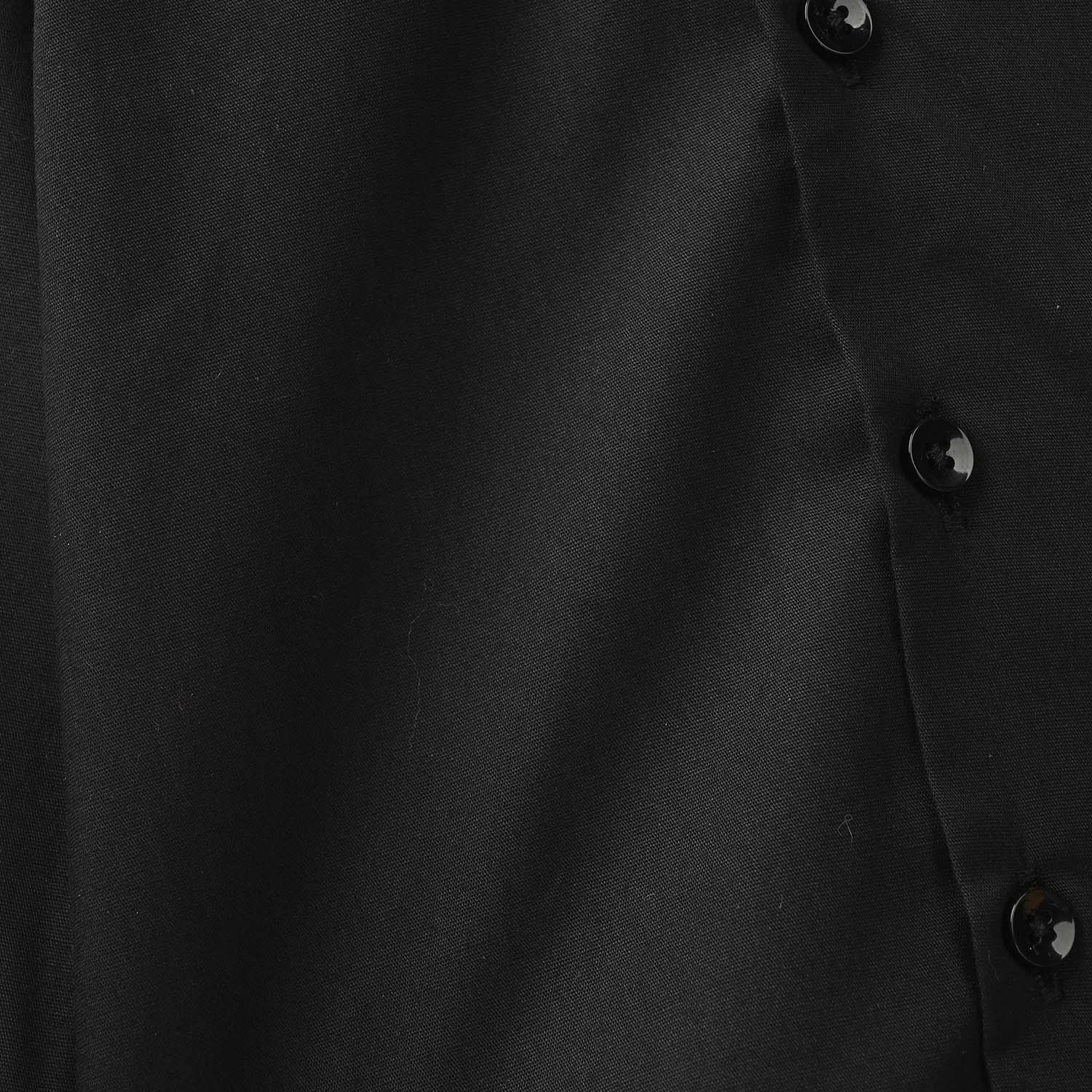 Infant Boys Cotton Poplin Formal Shirt - Black - Image 2