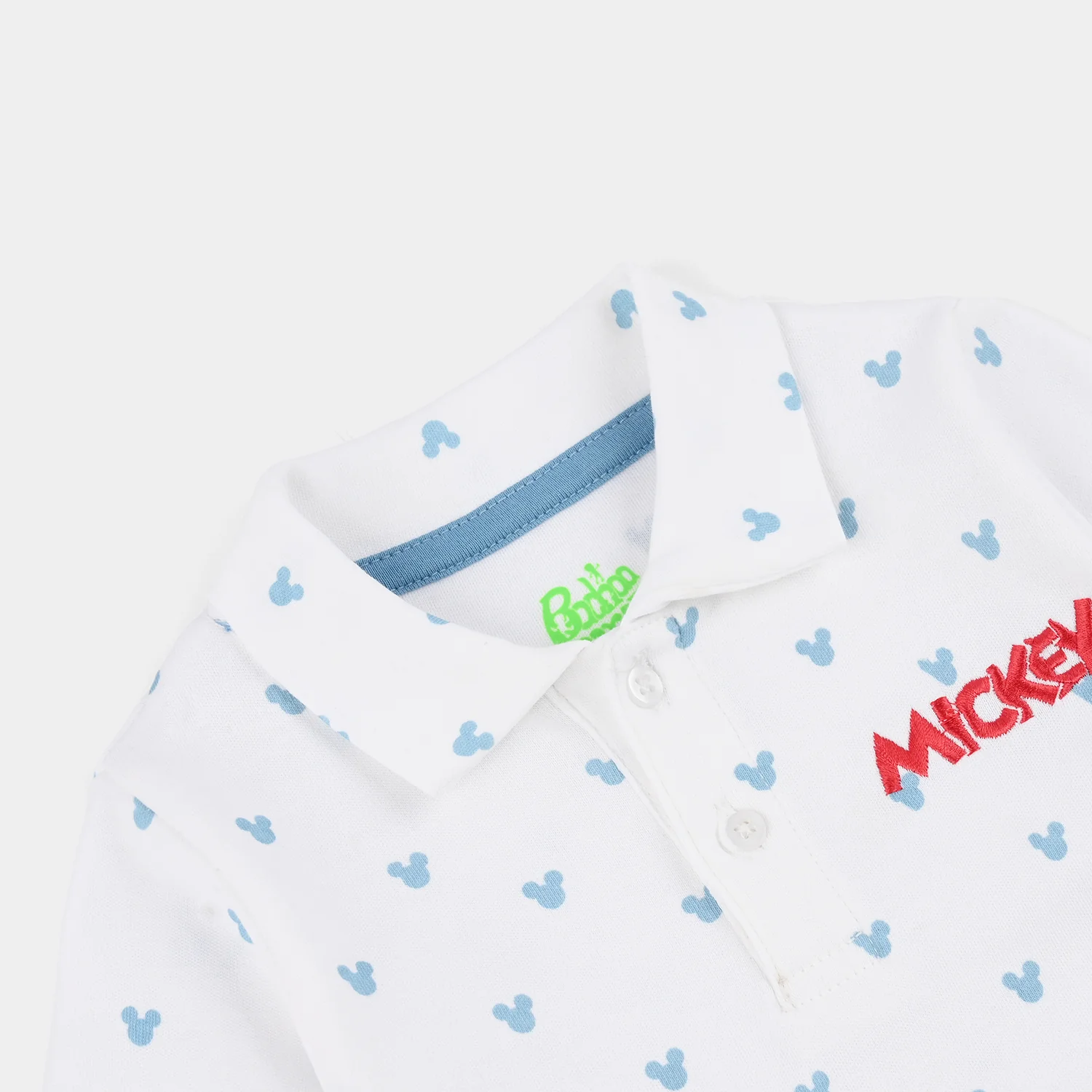 Infant Boys Cotton Romper (Character) - White/Blue - Image 3