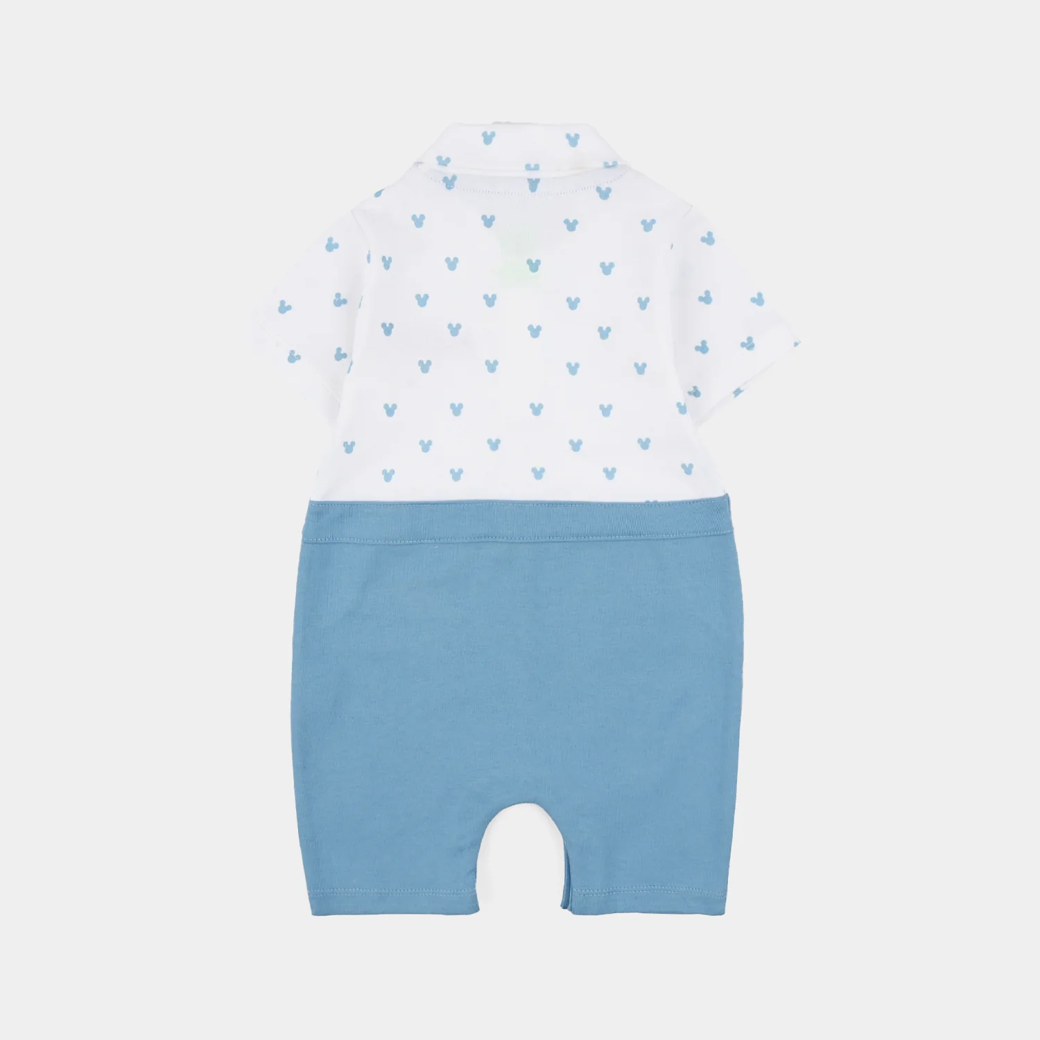 Infant Boys Cotton Romper (Character) - White/Blue - Image 4