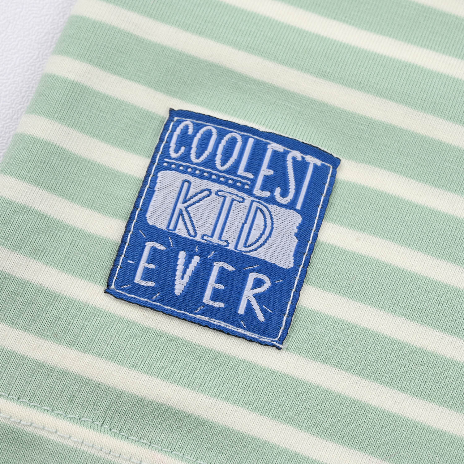 Infant Boys Yarn Dyed Sando COOLEST KID EVER-Green - Image 3