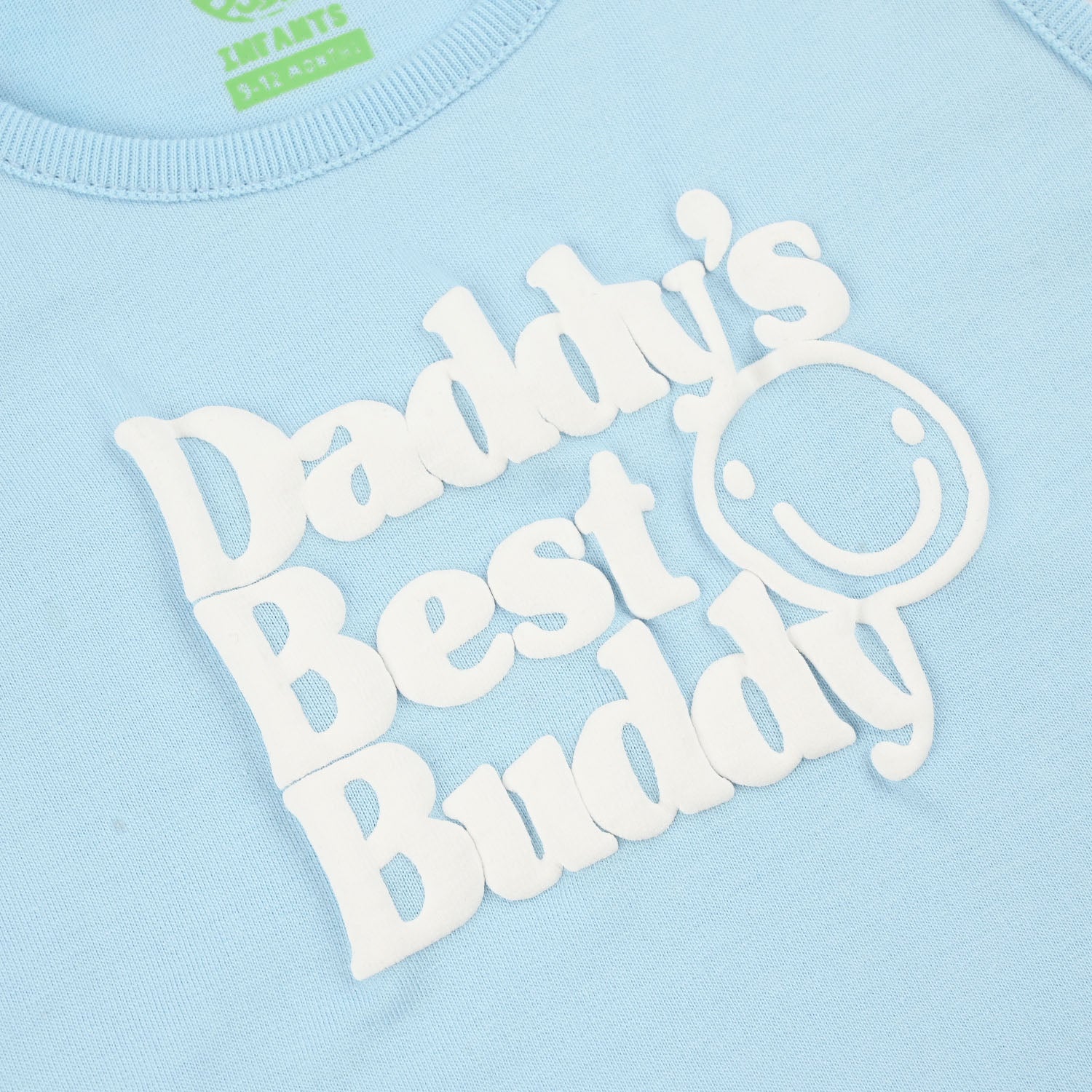Infant Boys Jersey/Terry Sando (Daddy’s Best Buddy) - Light Blue - Image 3