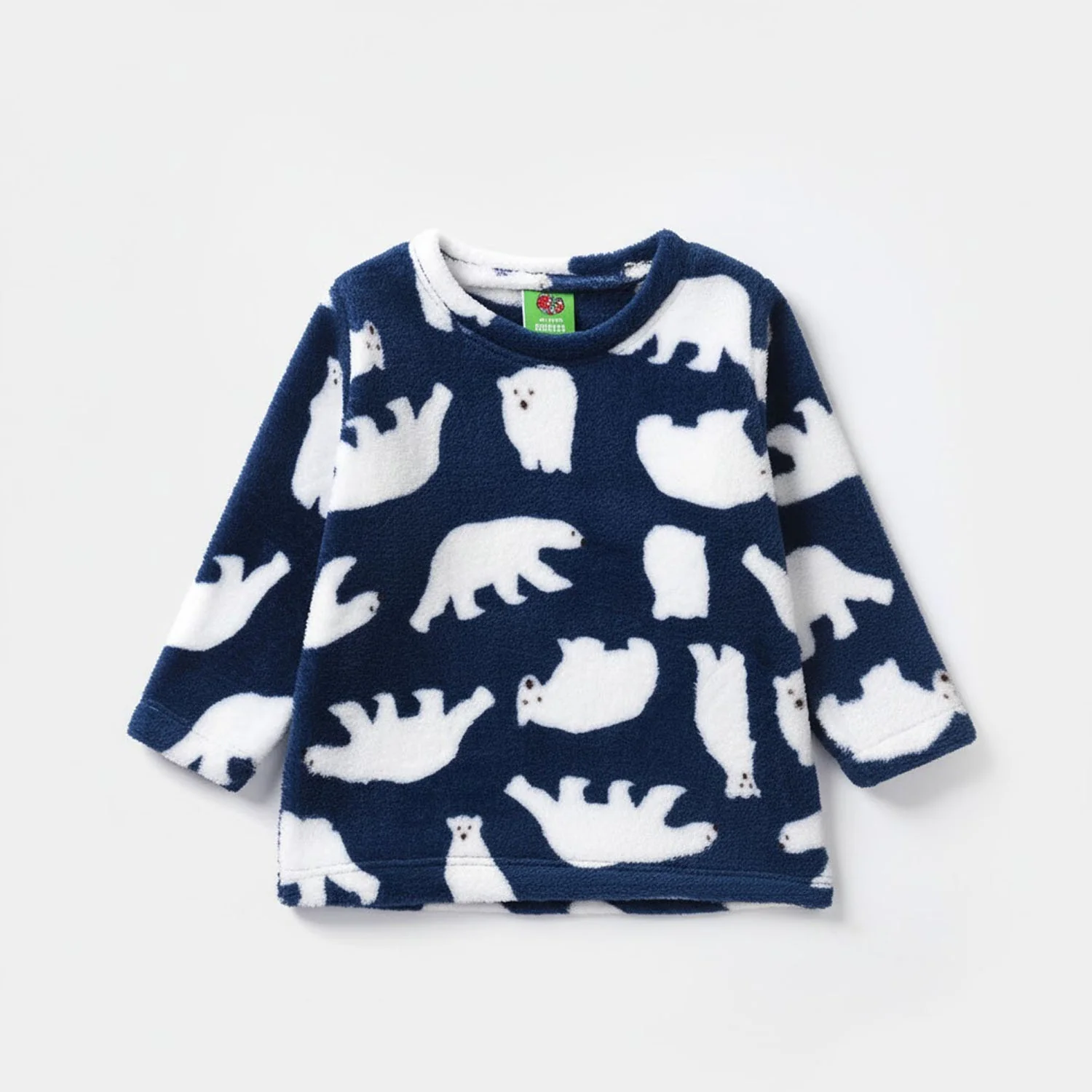 Infant Boys Sherpa 2 Piece Suit Bear - Navy - Image 3