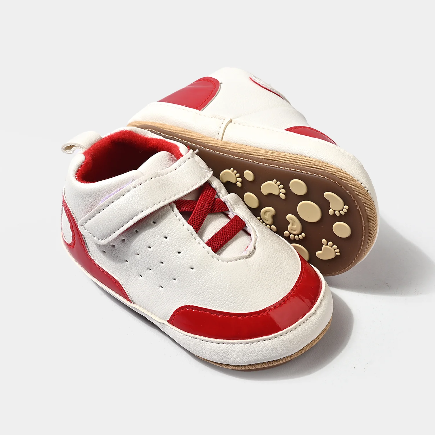 Infant Boys Shoes 6182-White/Red - Image 2