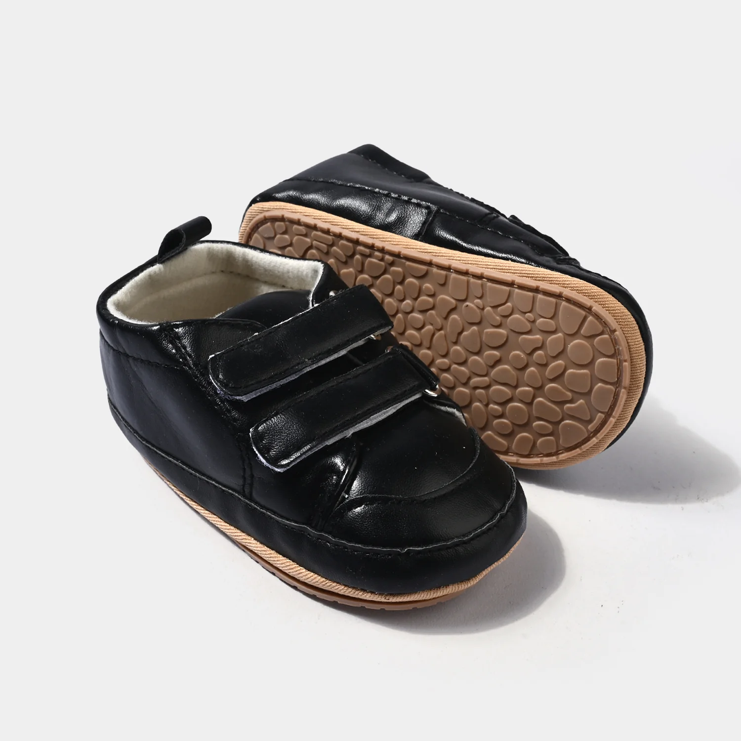 Infant Boys Shoes D150 Velcro Sneakers – Black - Image 2