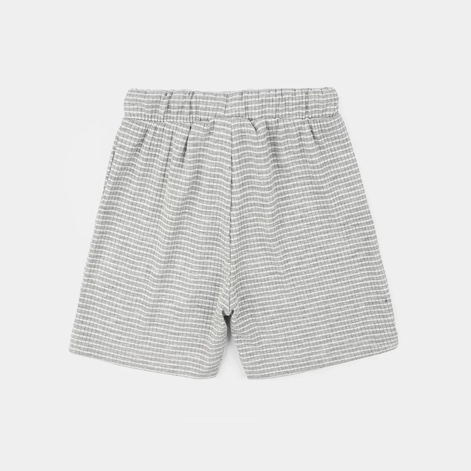 Infant Boys Jacquard Shorts Stripes - Grey/White - Image 4