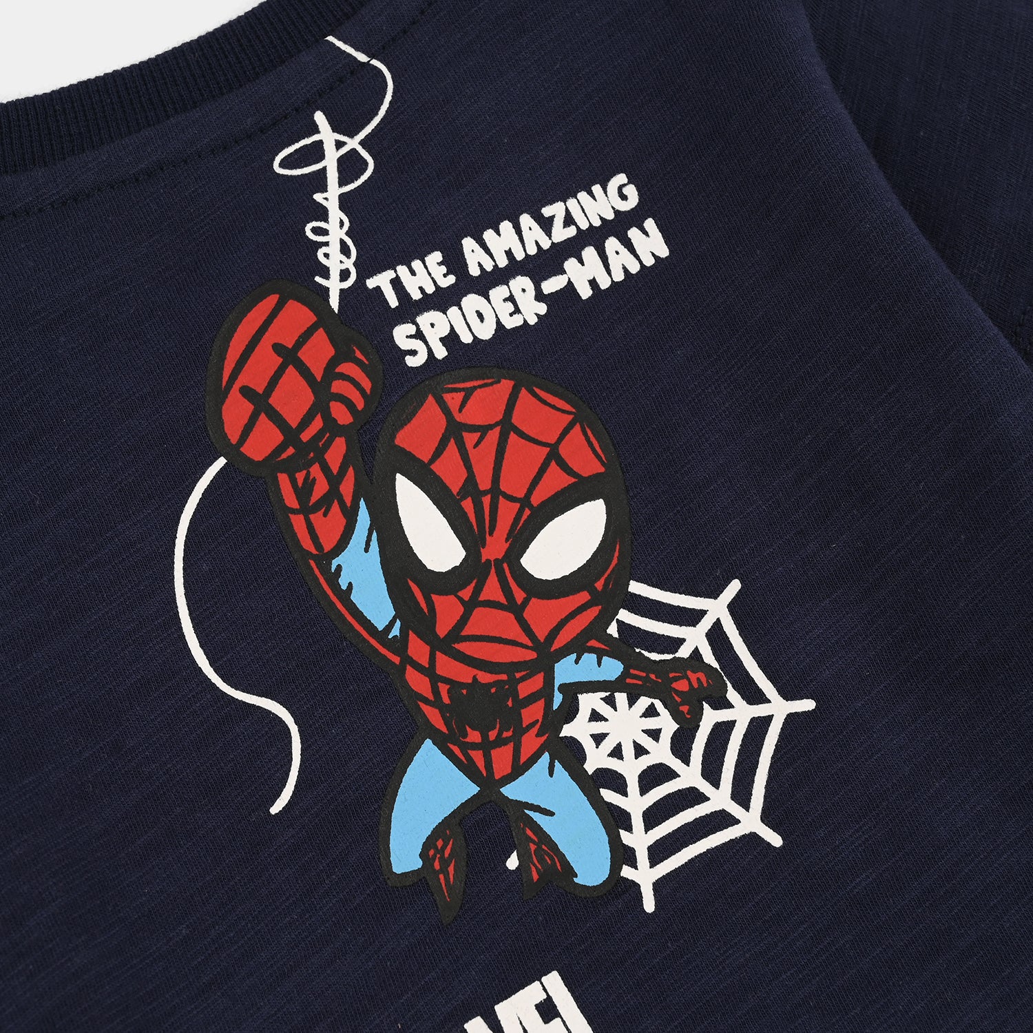 Infant Boys Slub Jersey T-Shirt Character-Navy Blue - Image 3