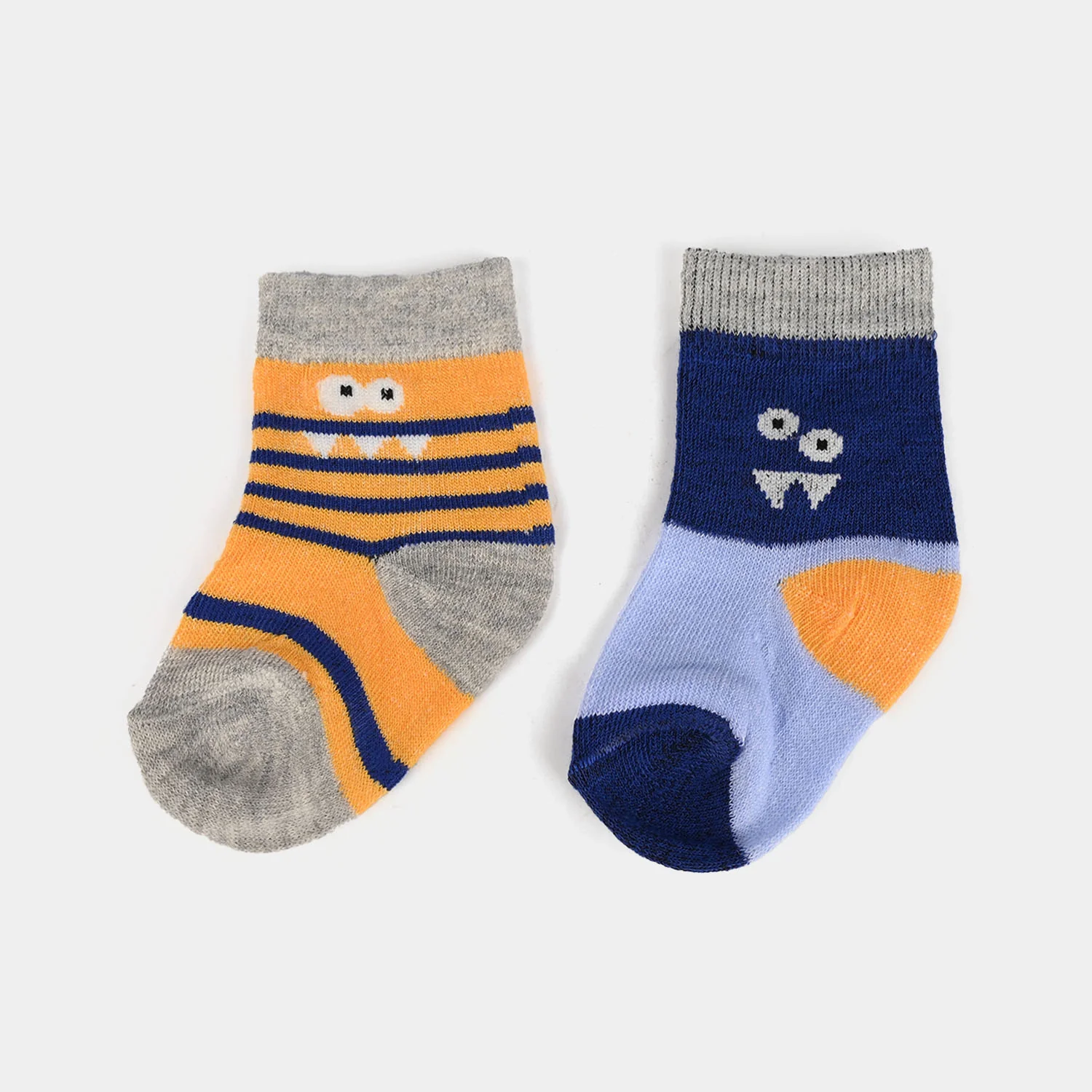 Infant Boys  Socks Pack Of 2 Tooth-Orange.Blue - Image 2