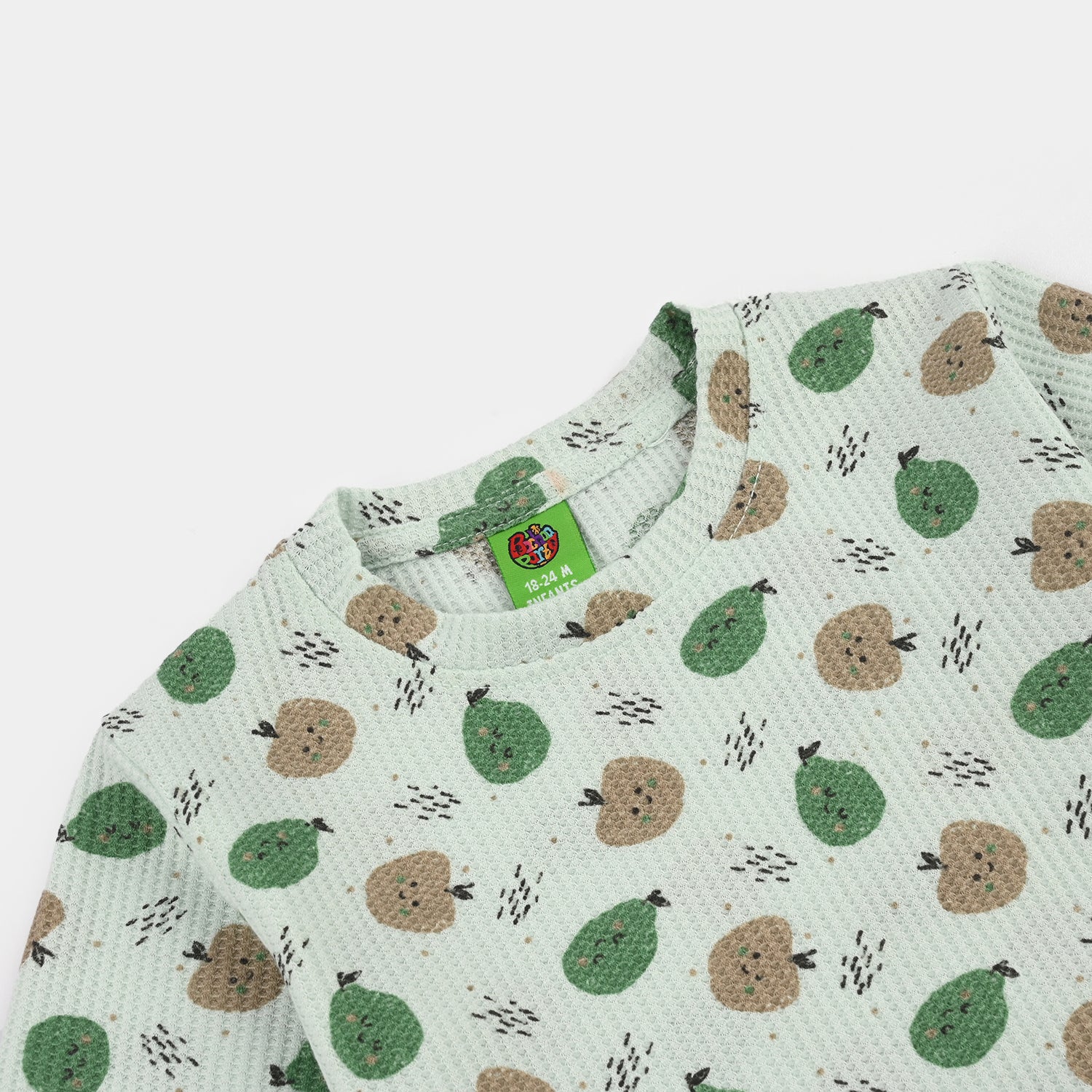 Infant Boys Waffle T-Shirt (Apple) - Green - Image 3
