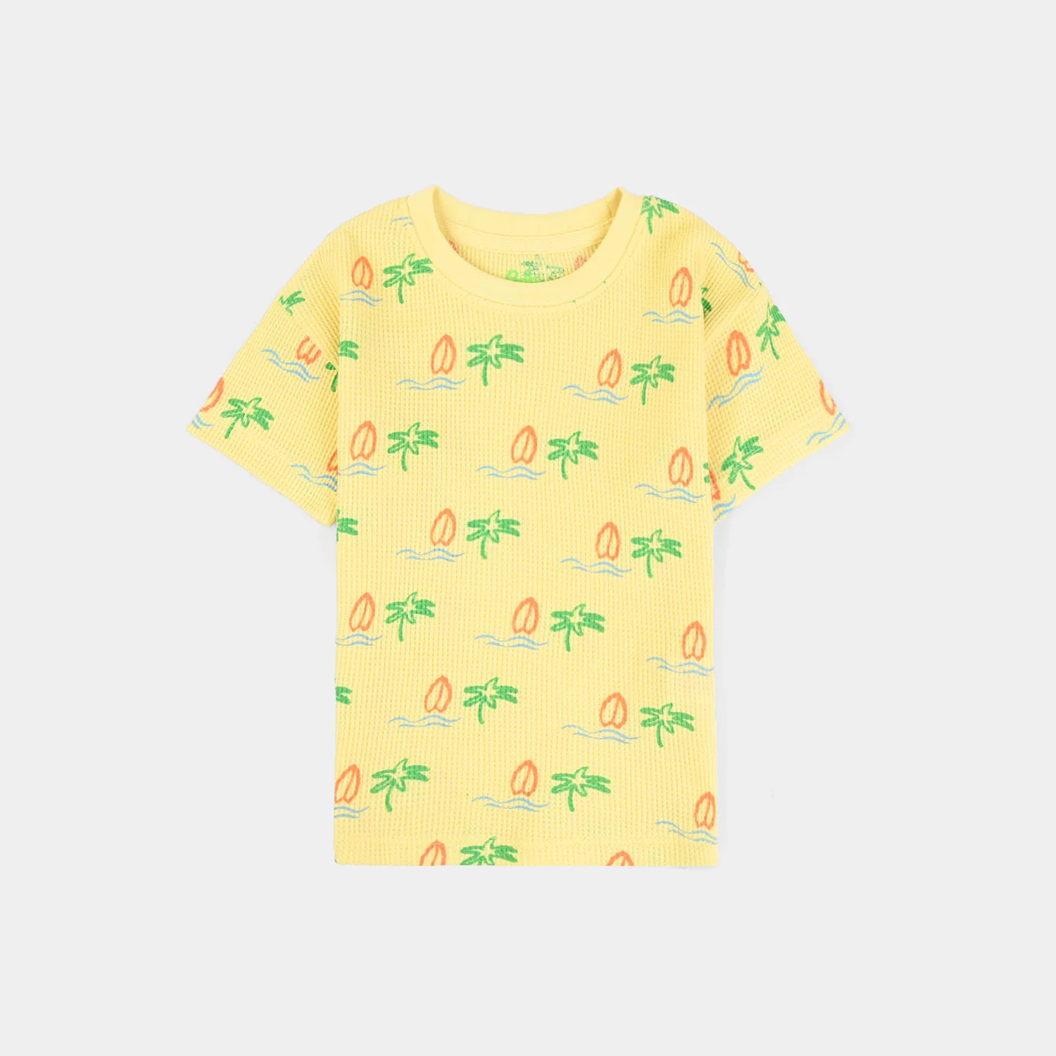 Infant Boys Thermal T-Shirt (Surfboard & Waves) - Yellow - Image 2
