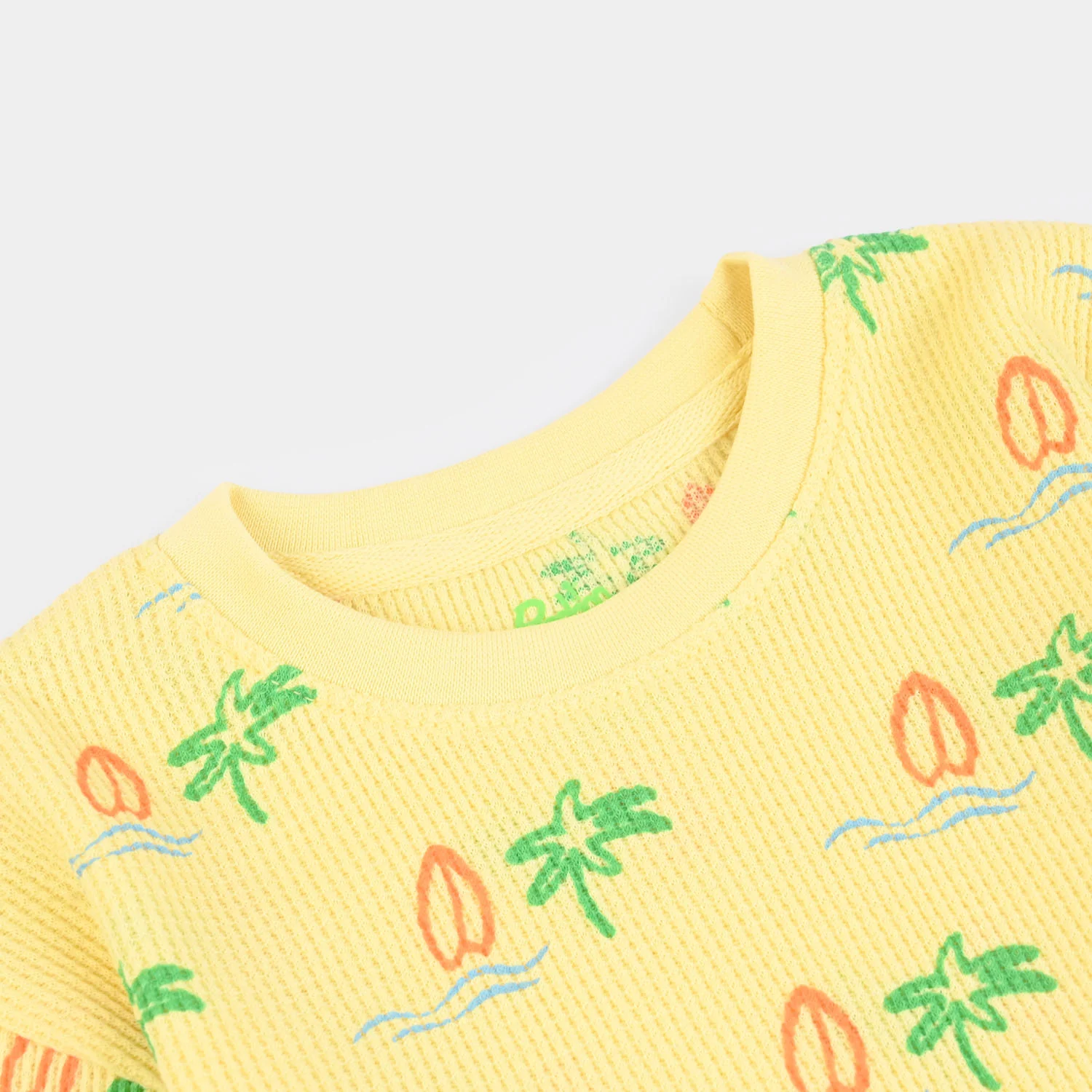 Infant Boys Thermal T-Shirt (Surfboard & Waves) - Yellow - Image 3