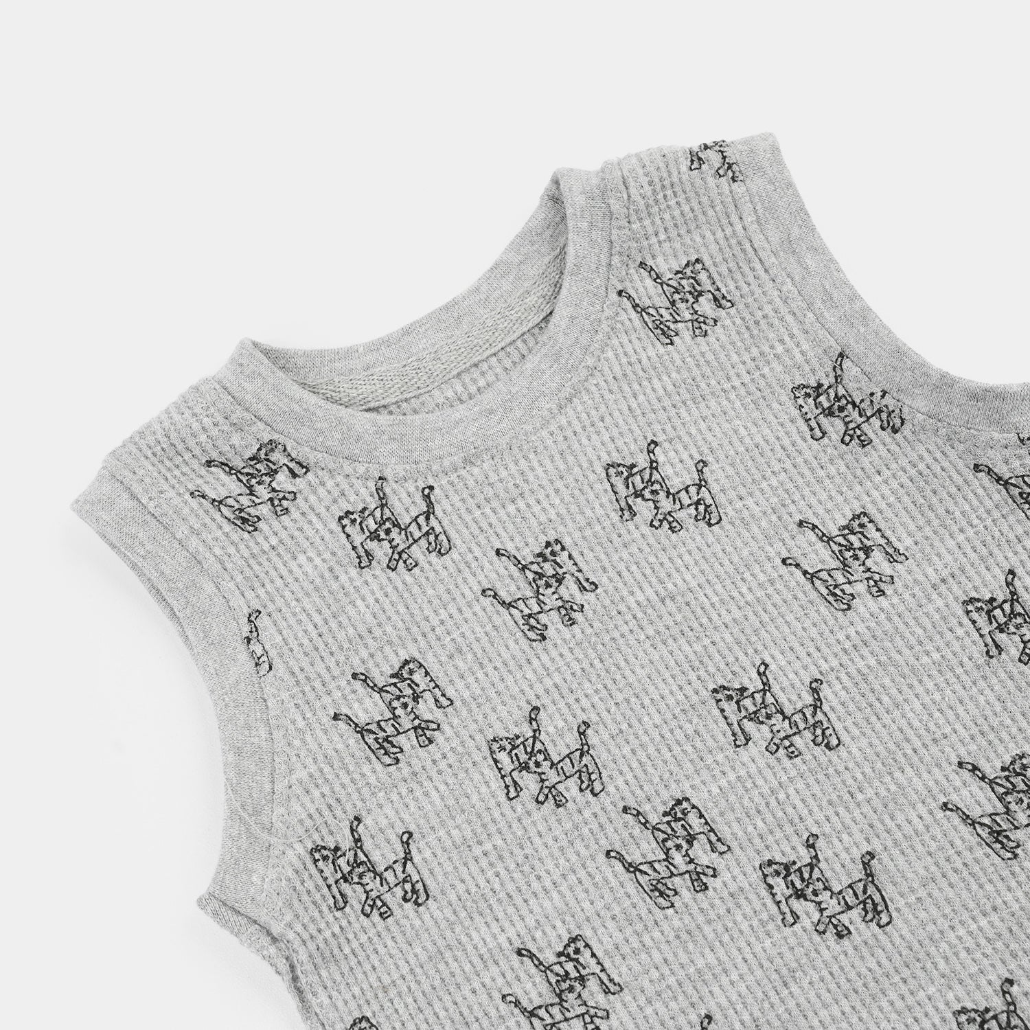 Infant Boys Thermal Sando Tiger- Grey - Image 2