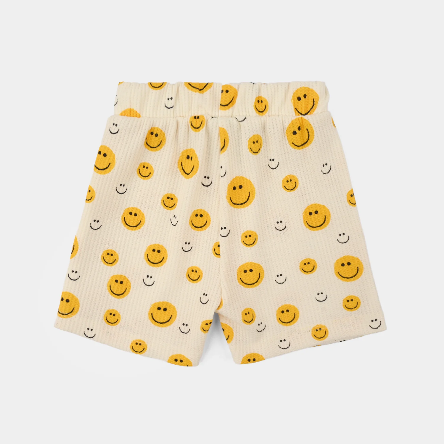 Infant Boys Thermal Shorts (Smiley Face) - White - Image 3