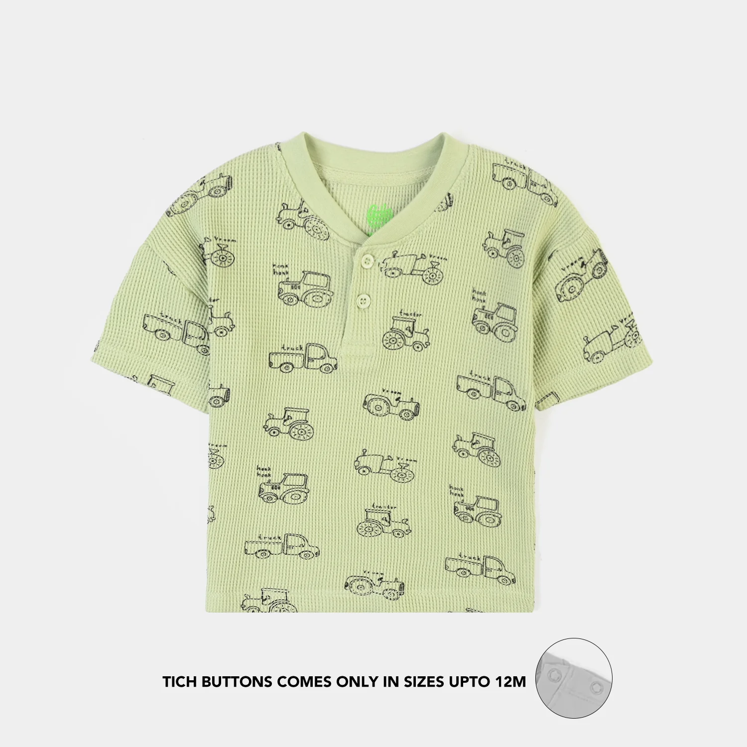 Infant Boys Thermal T-Shirt Animal & Trees -  Green