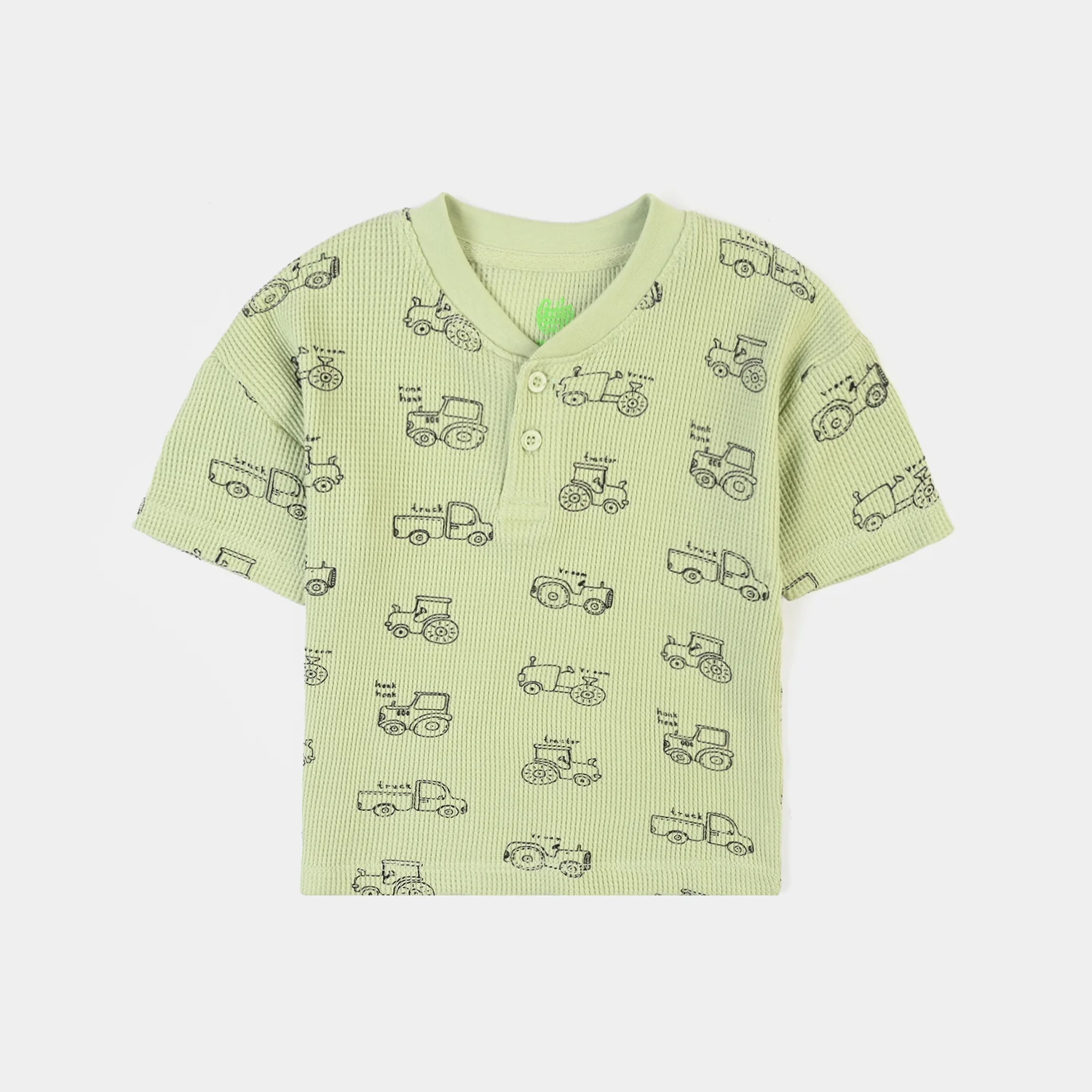 Infant Boys Thermal T-Shirt Animal & Trees -  Green - Image 2