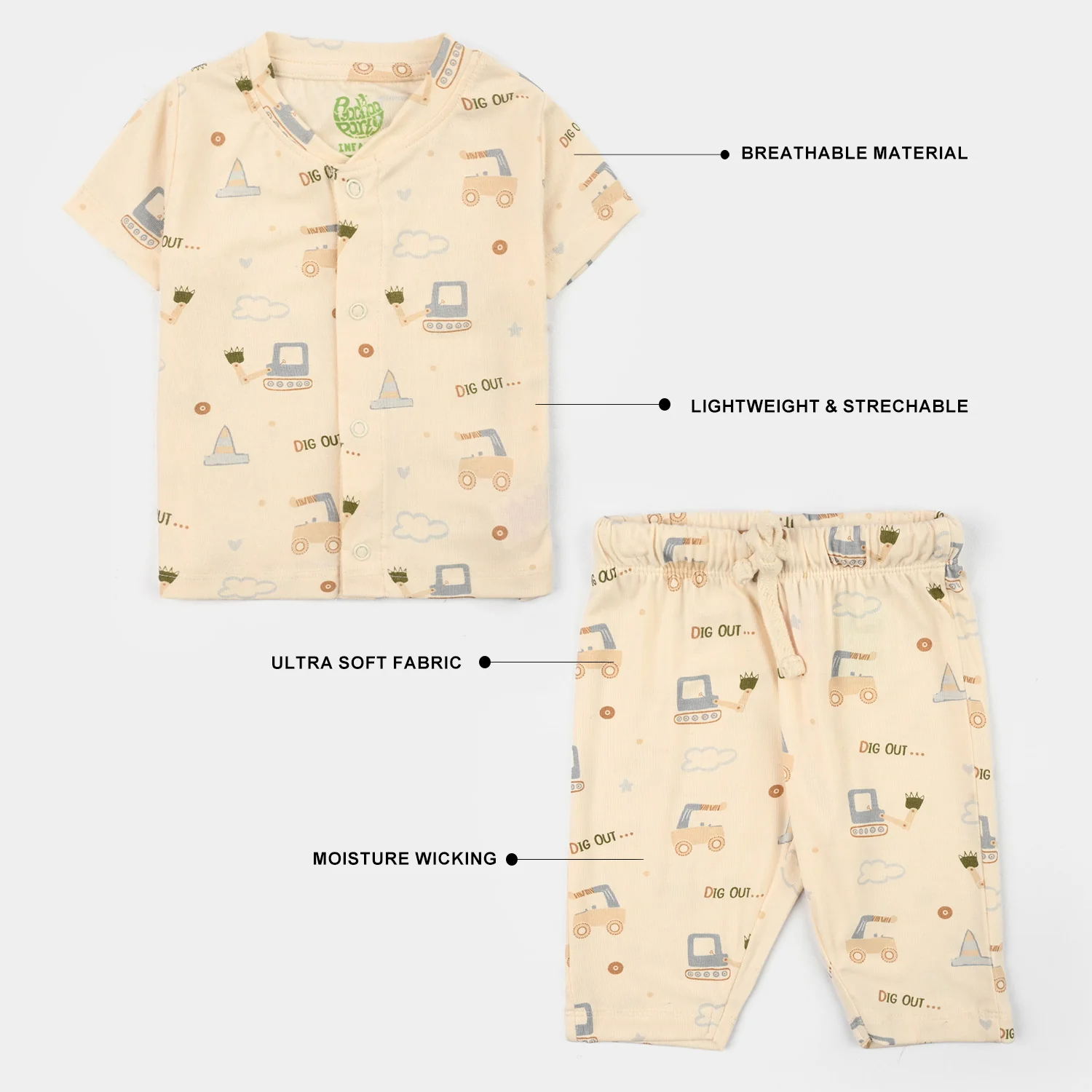 Infant Boys Bamboo Viscose 2Pcs Set (Rider) - Image 3