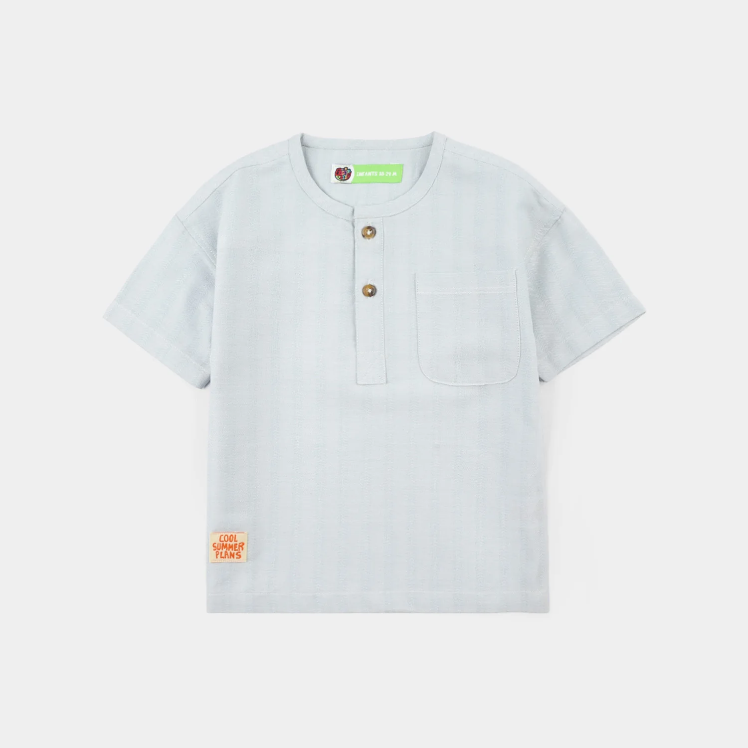 Infant Boys Cotton Woven Suit (Jungle Friend) – Light Blue - Image 2