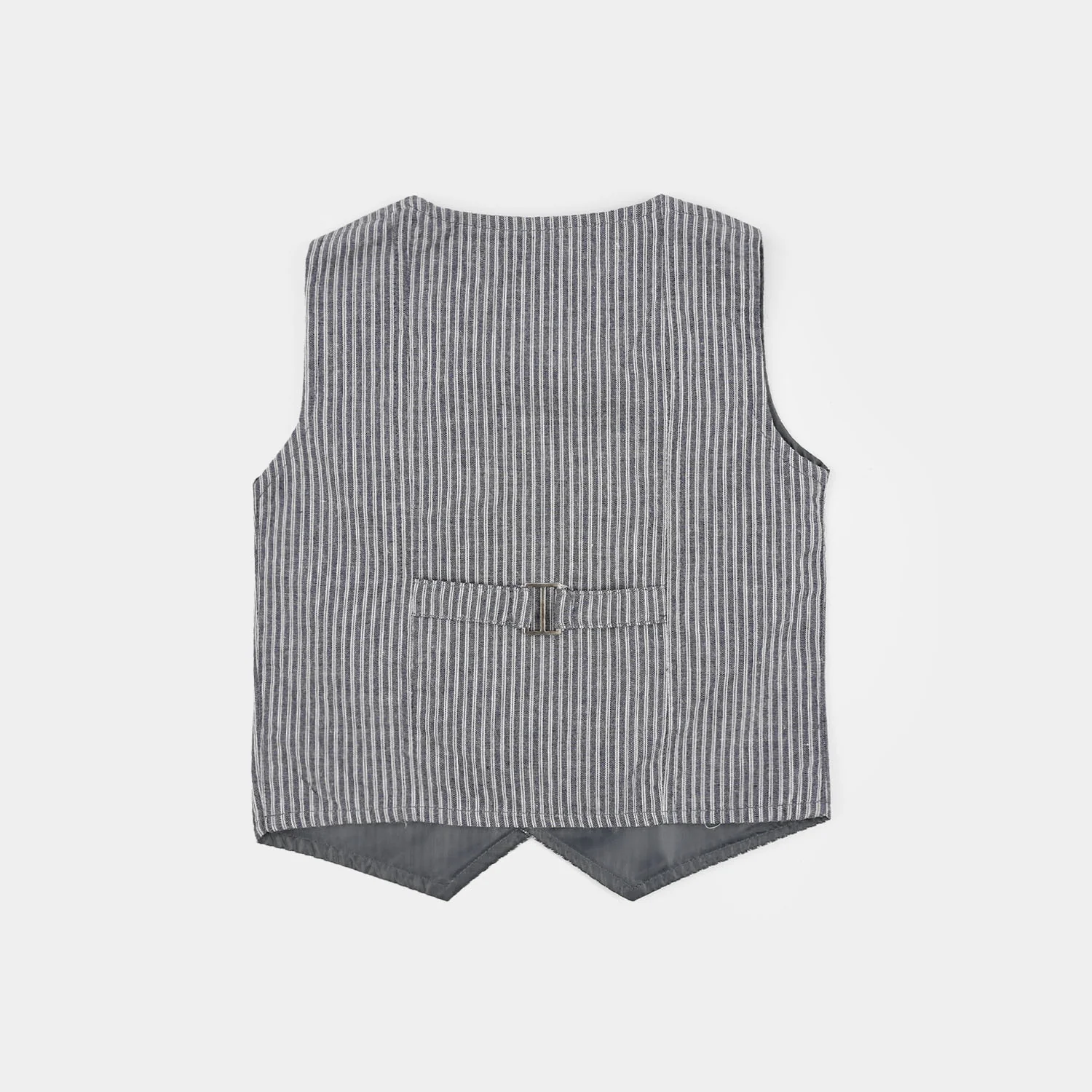 Infant Boys Cotton Woven Suit (Navy Stripe) - Grey - Image 10
