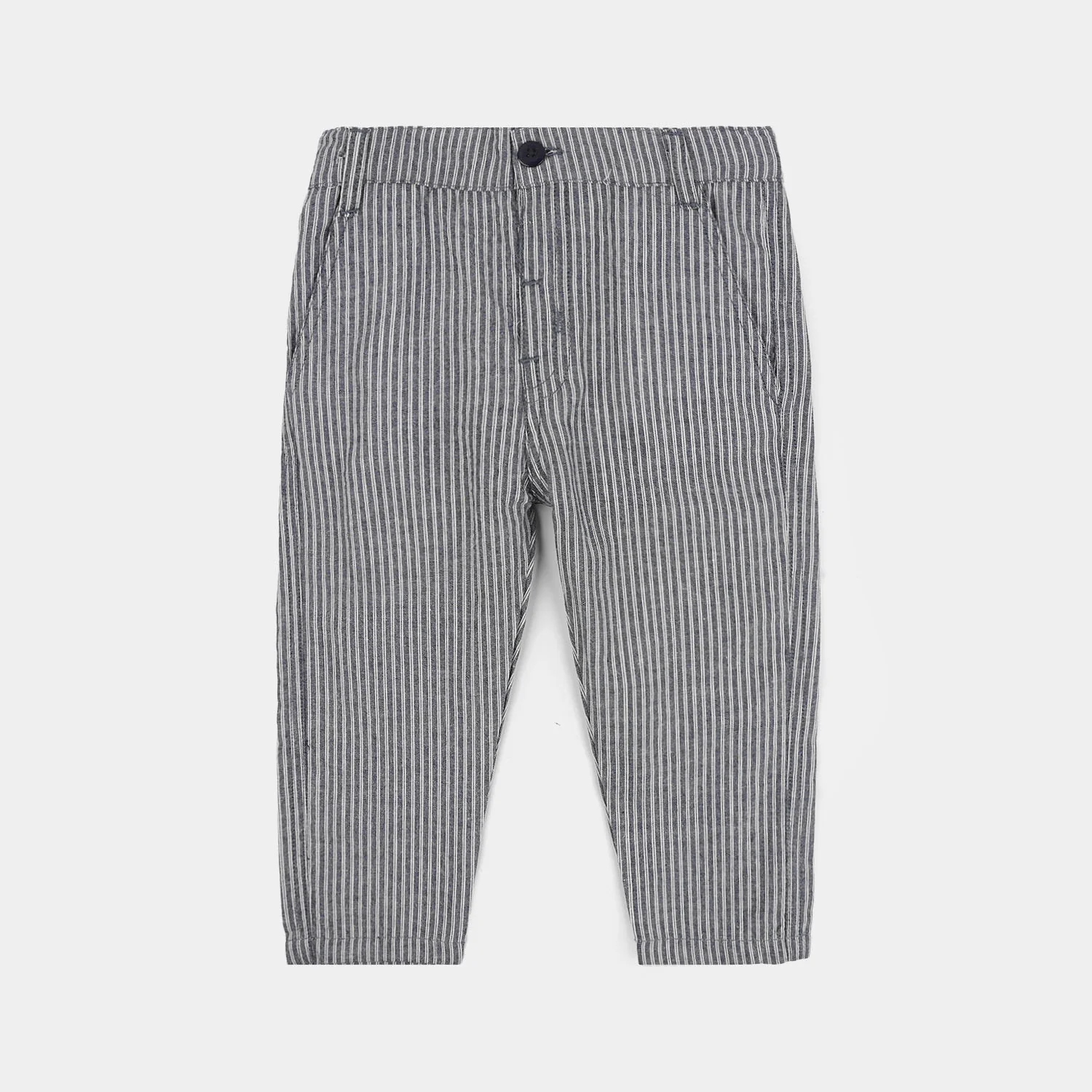 Infant Boys Cotton Woven Suit (Navy Stripe) - Grey - Image 11