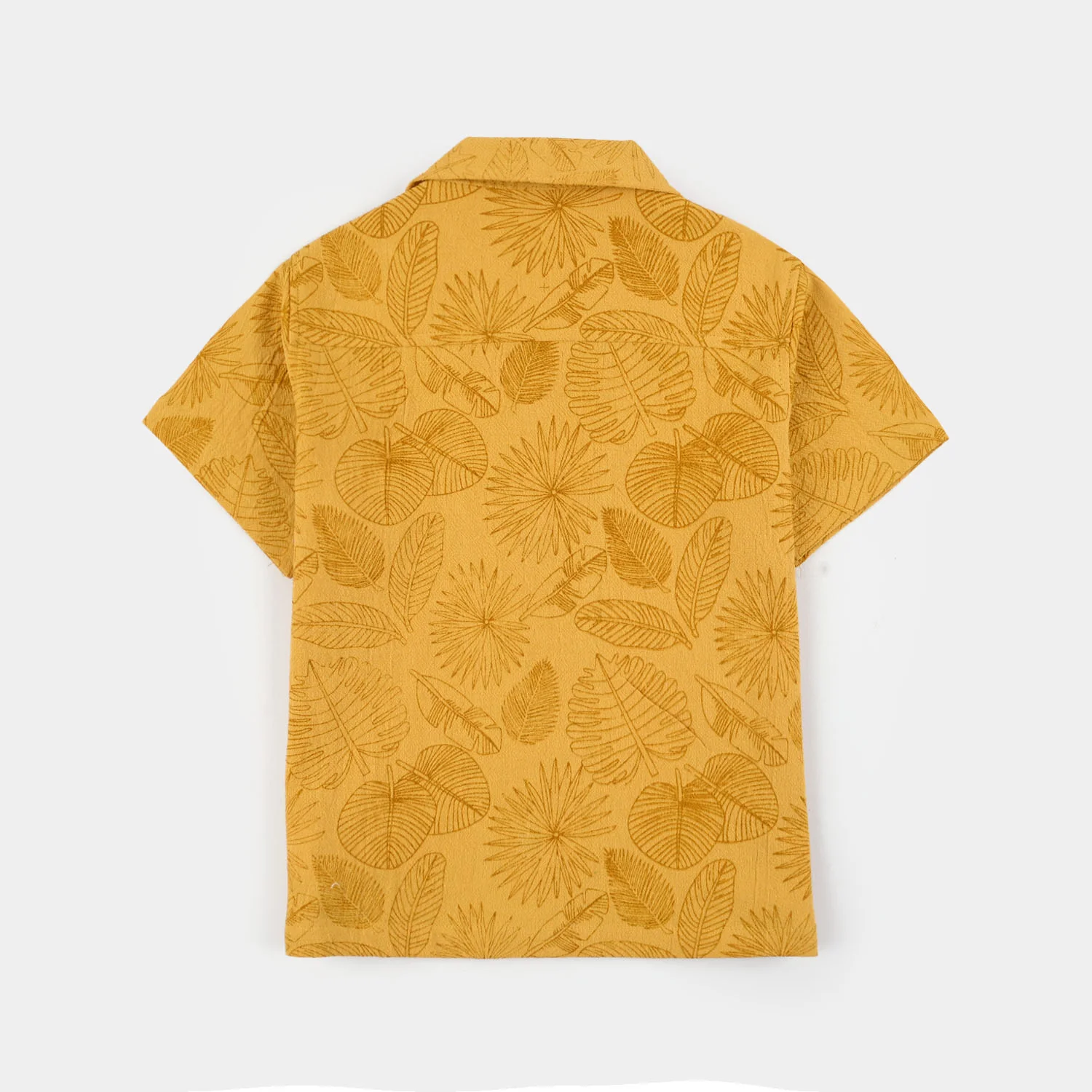 Infant Boys Cotton Woven Suit (Palm Leaves) - Yellow - Image 8