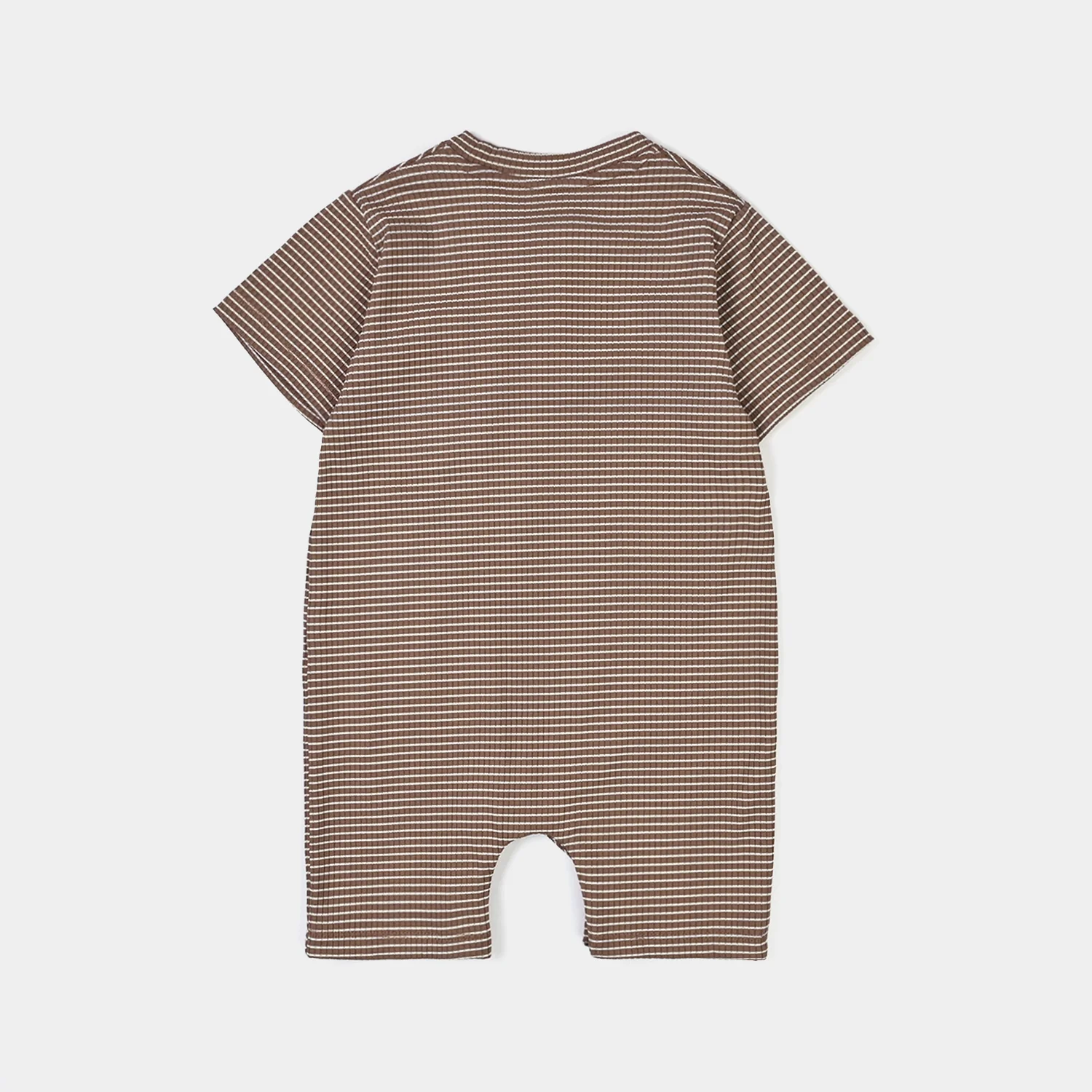 Infant Boys Yarn Dyed Knitted Romper (Fun Day) - Brown - Image 5